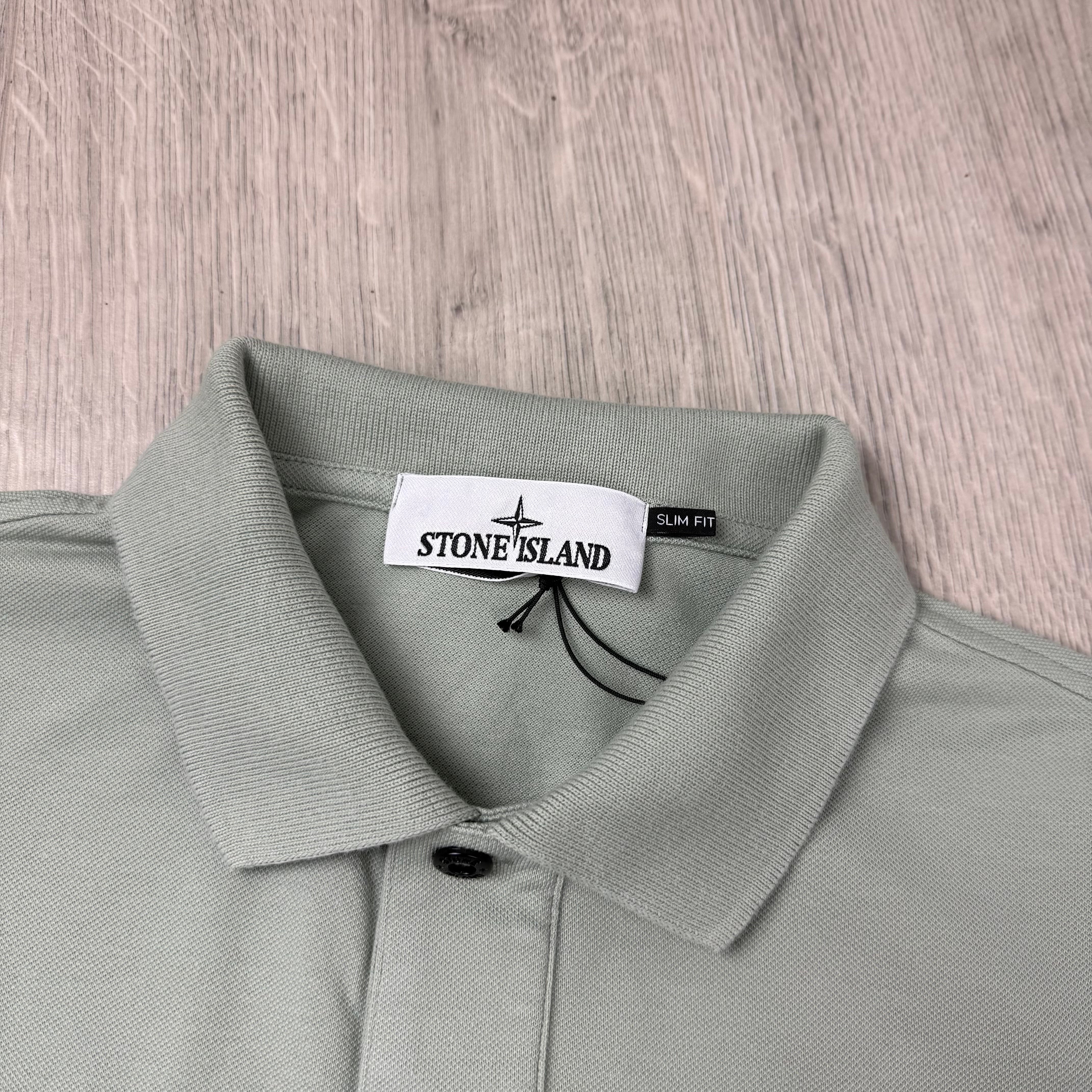Stone Island Patch Polo Shirt - Sage