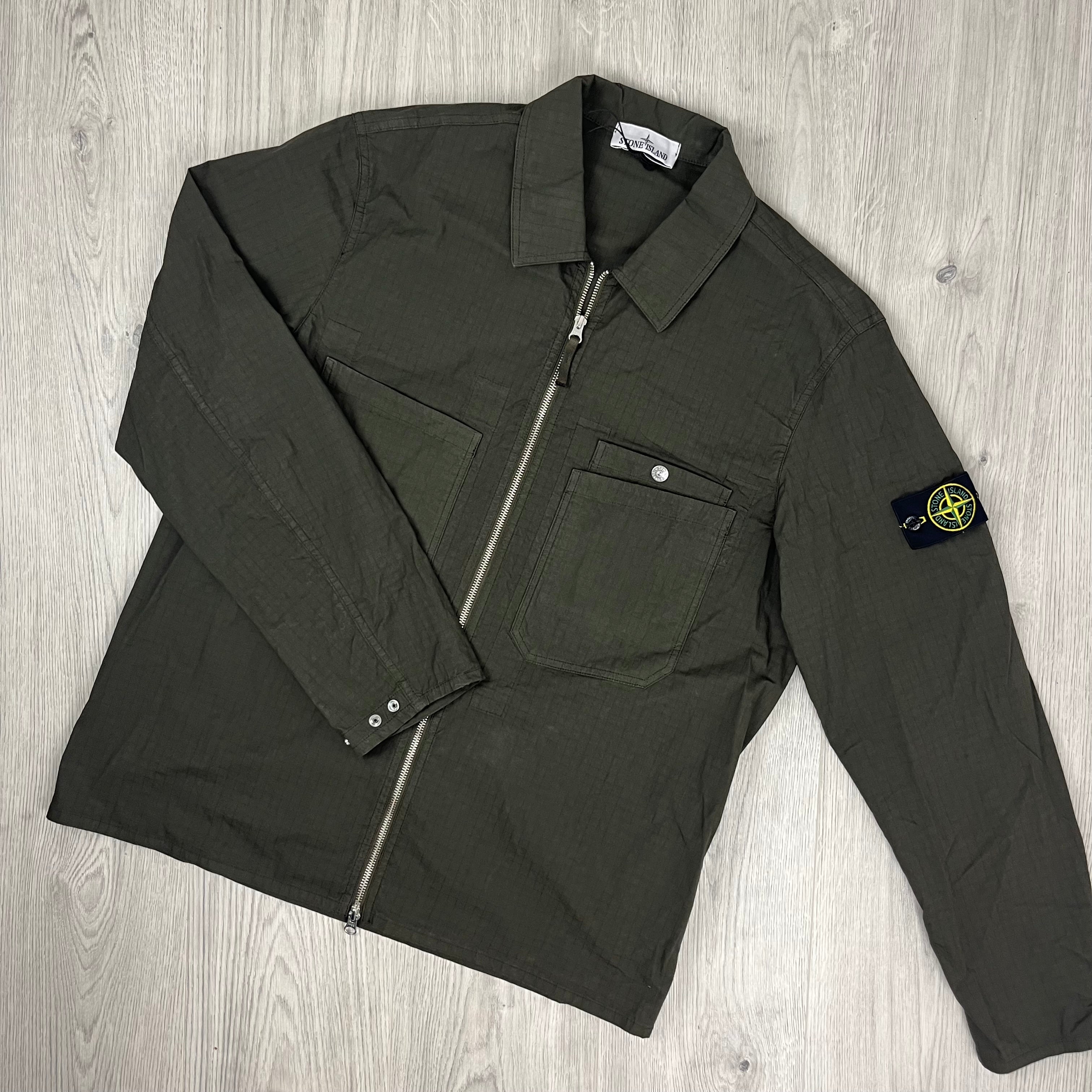 Stone Island Zip Overshirt - Musk