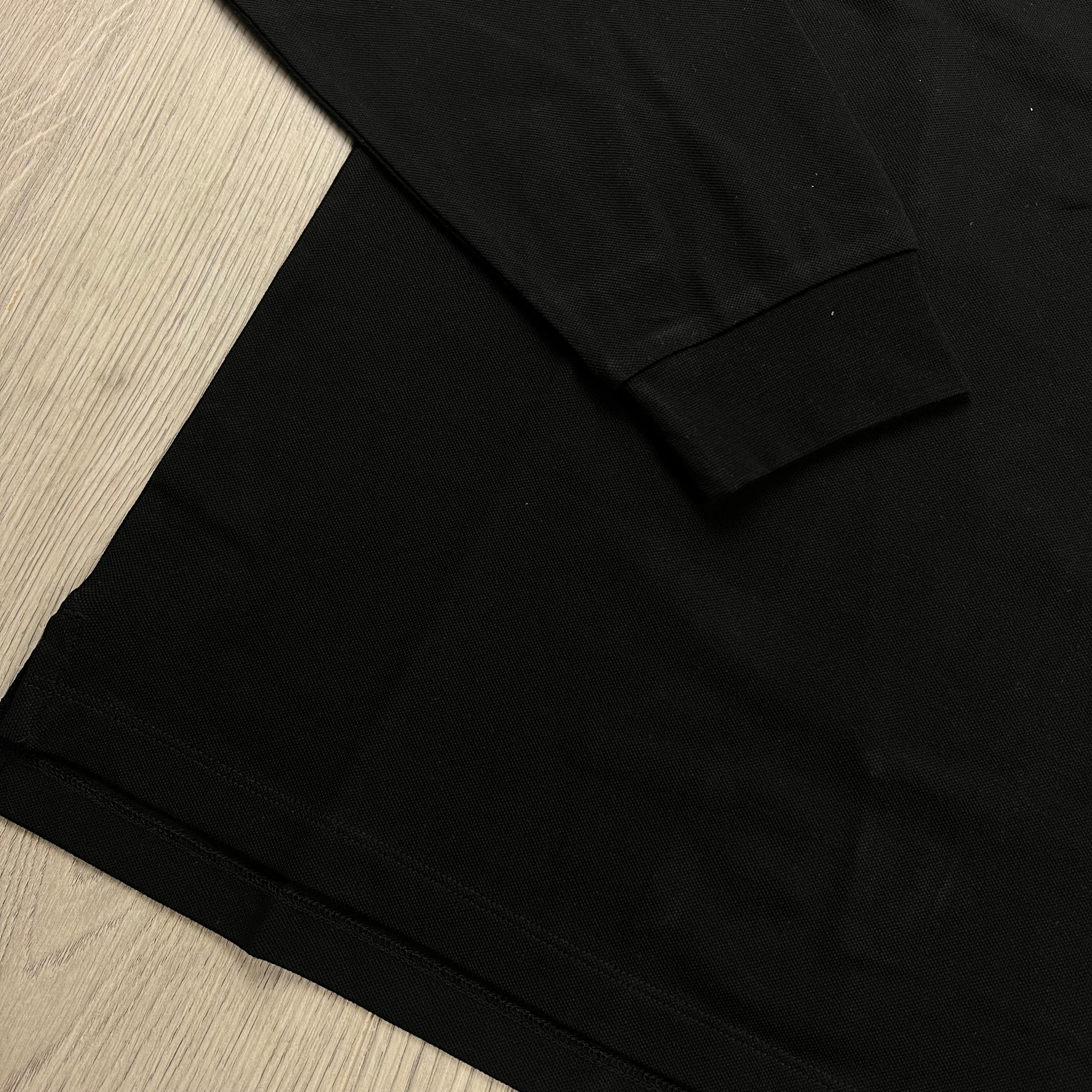 CP Company Piquet Polo Shirt - Black