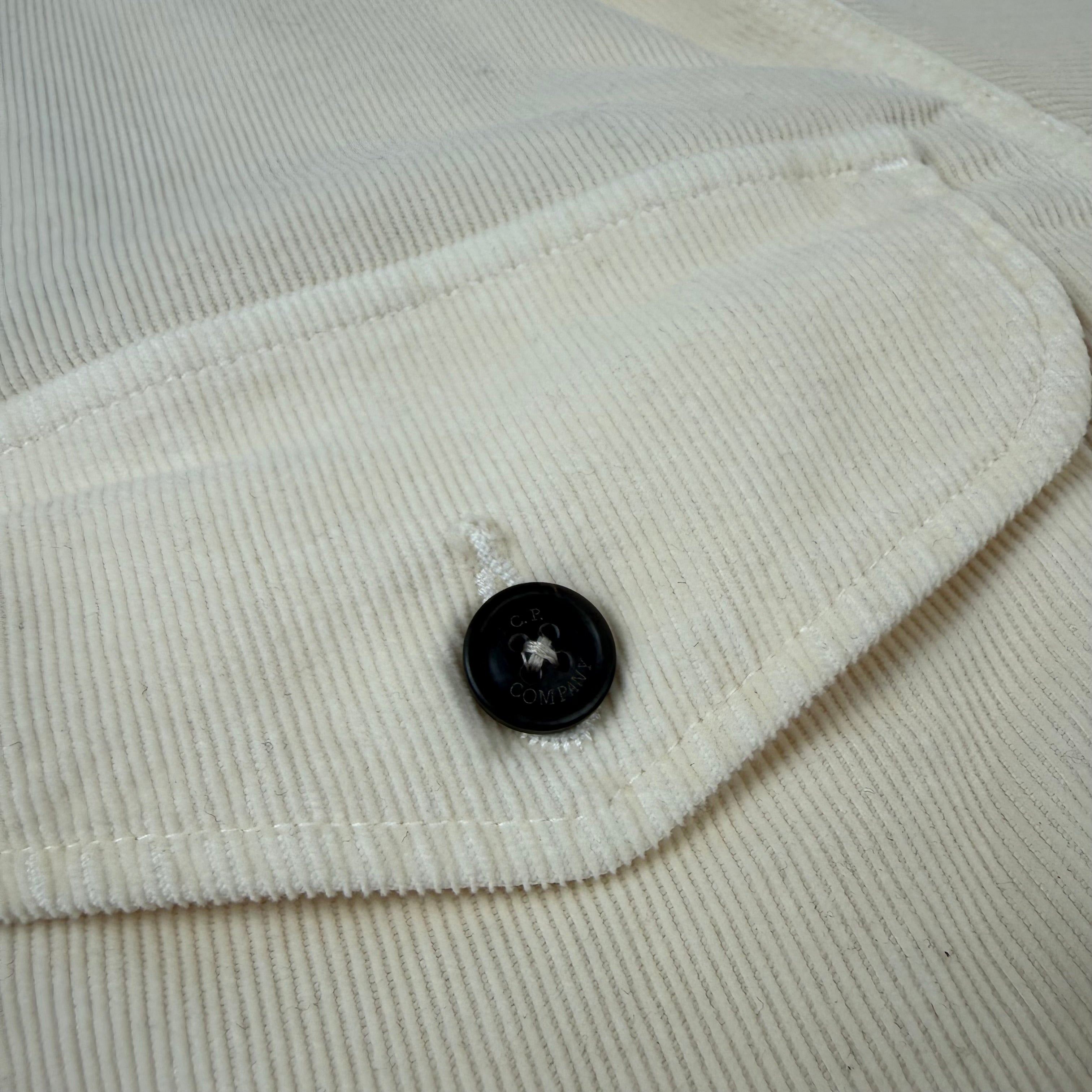CP Company Corduroy Overshirt - Pistachio Shell