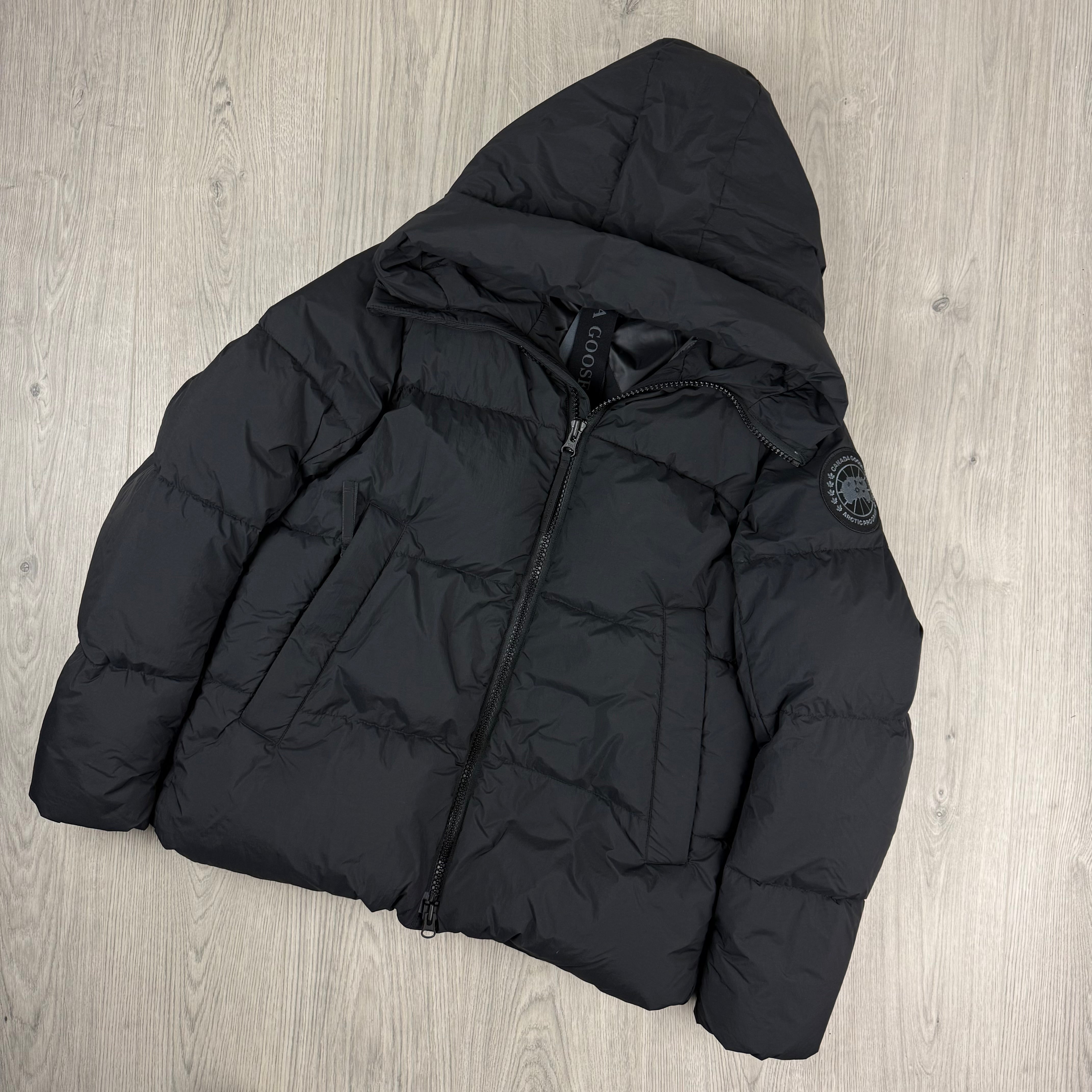 Men's Canada Goose 'Crofton' Puffer Jacket in Black. On sale at Open Attire.