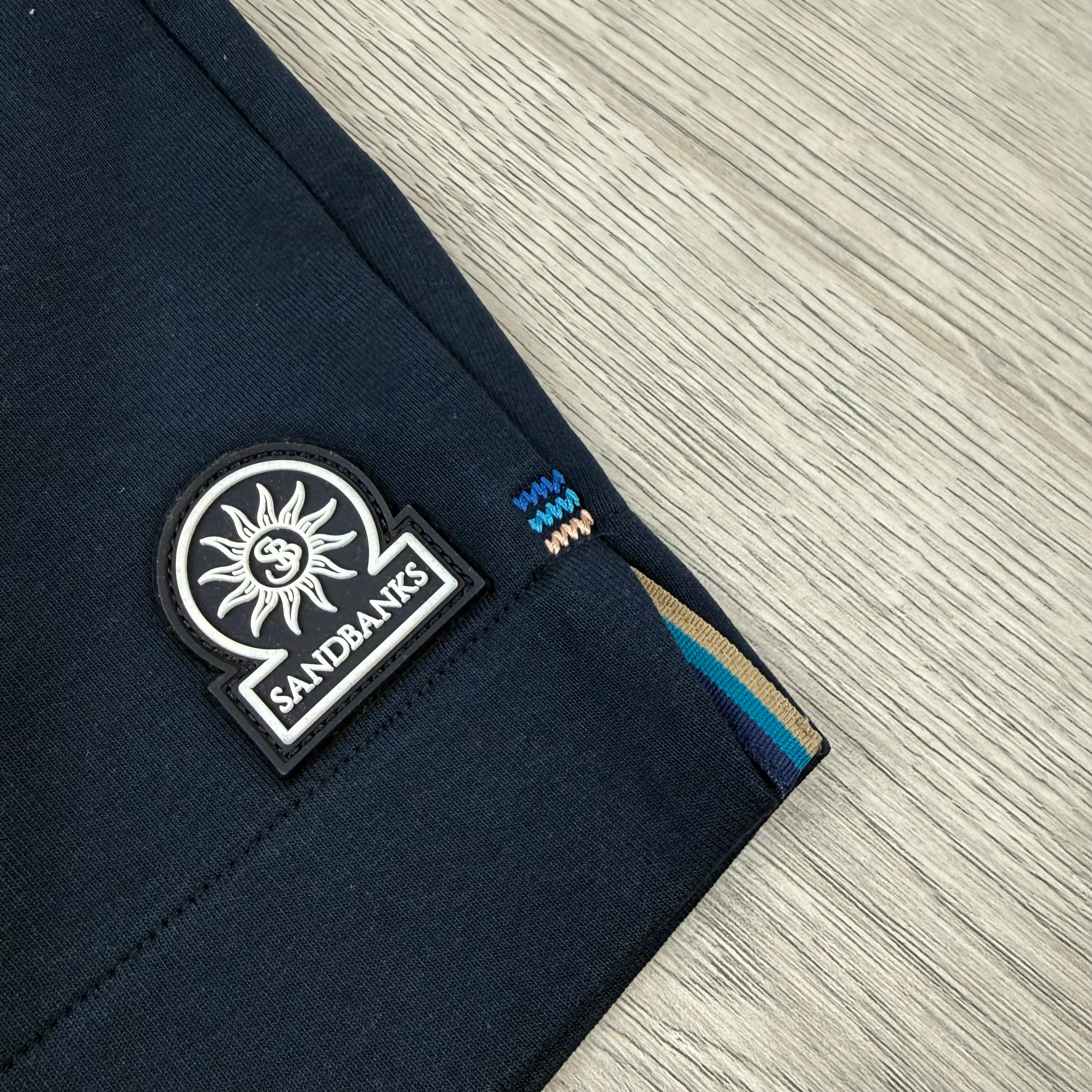 Sandbanks Badge Logo Jersey Shorts - Navy