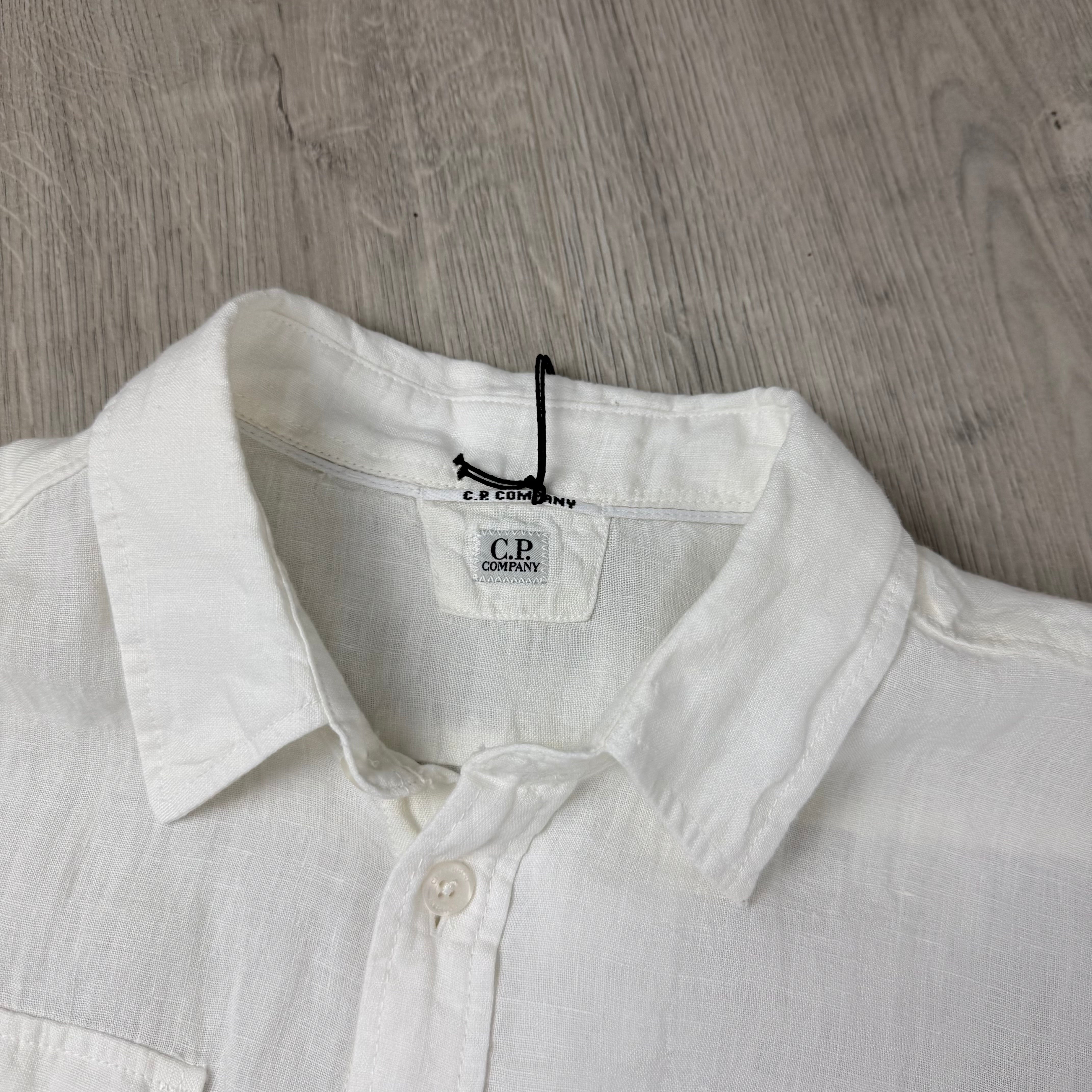 CP Company Linen Shirt - White