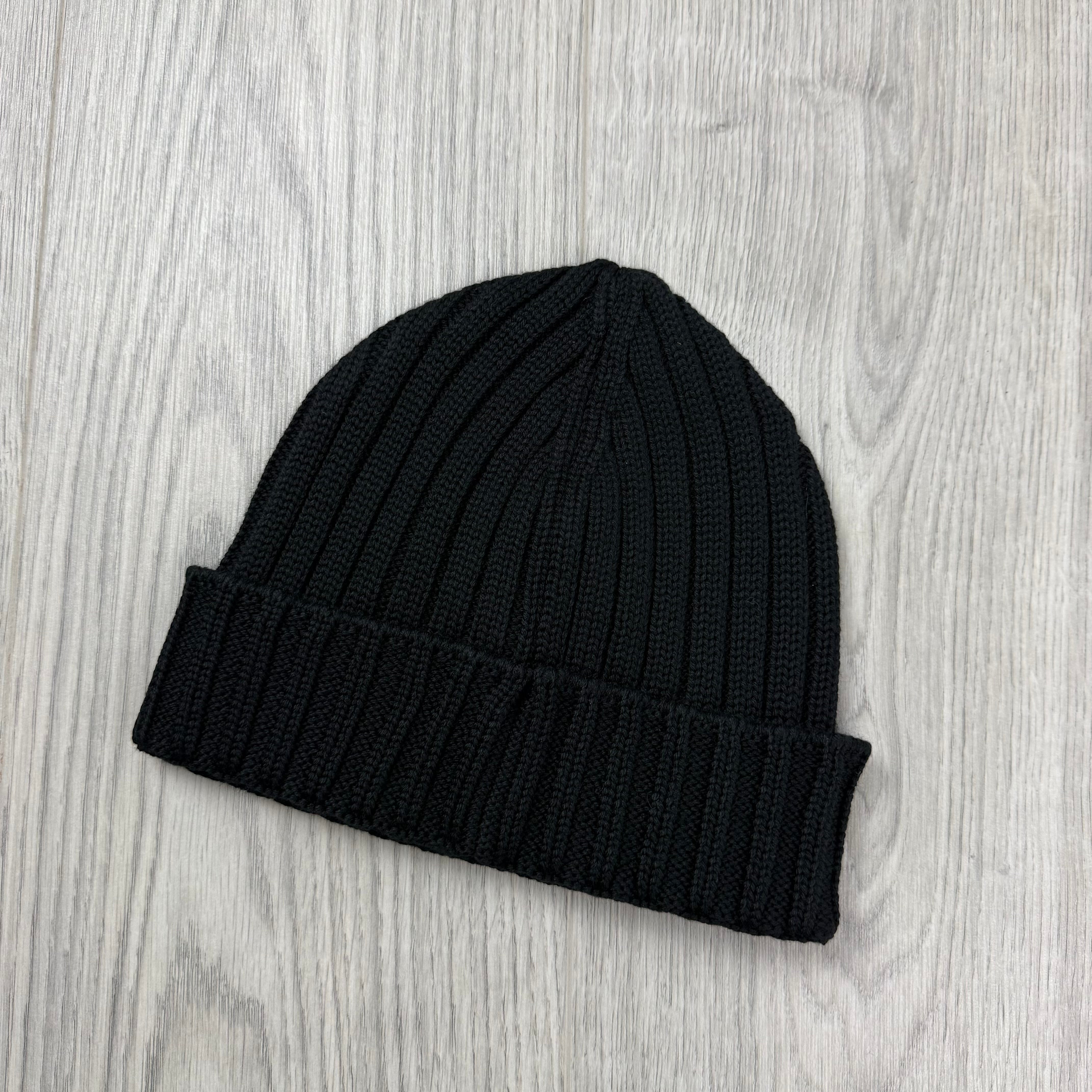 CP Company Patch Beanie - Black