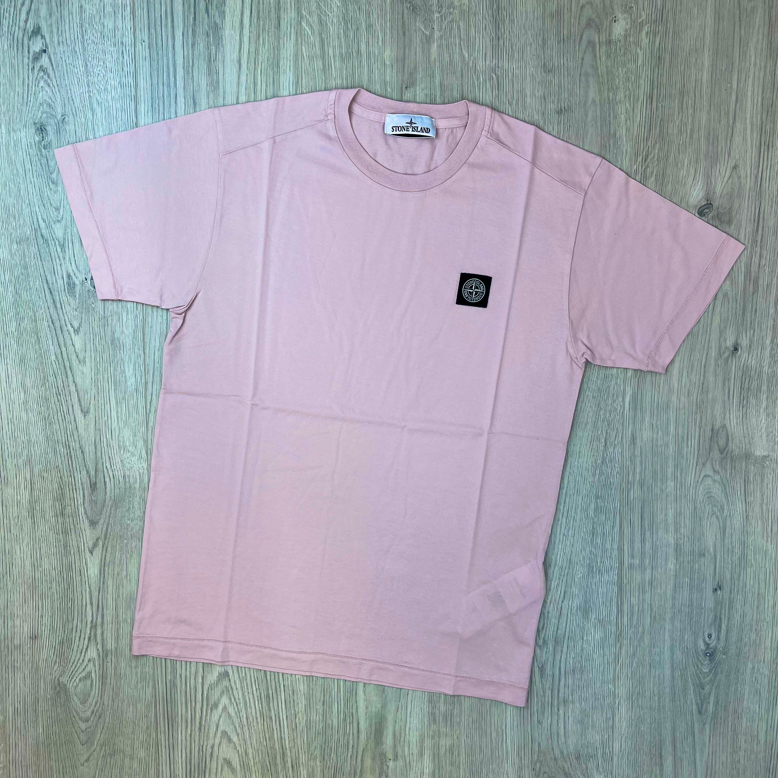 Stone Island Patch T-Shirt - Rose