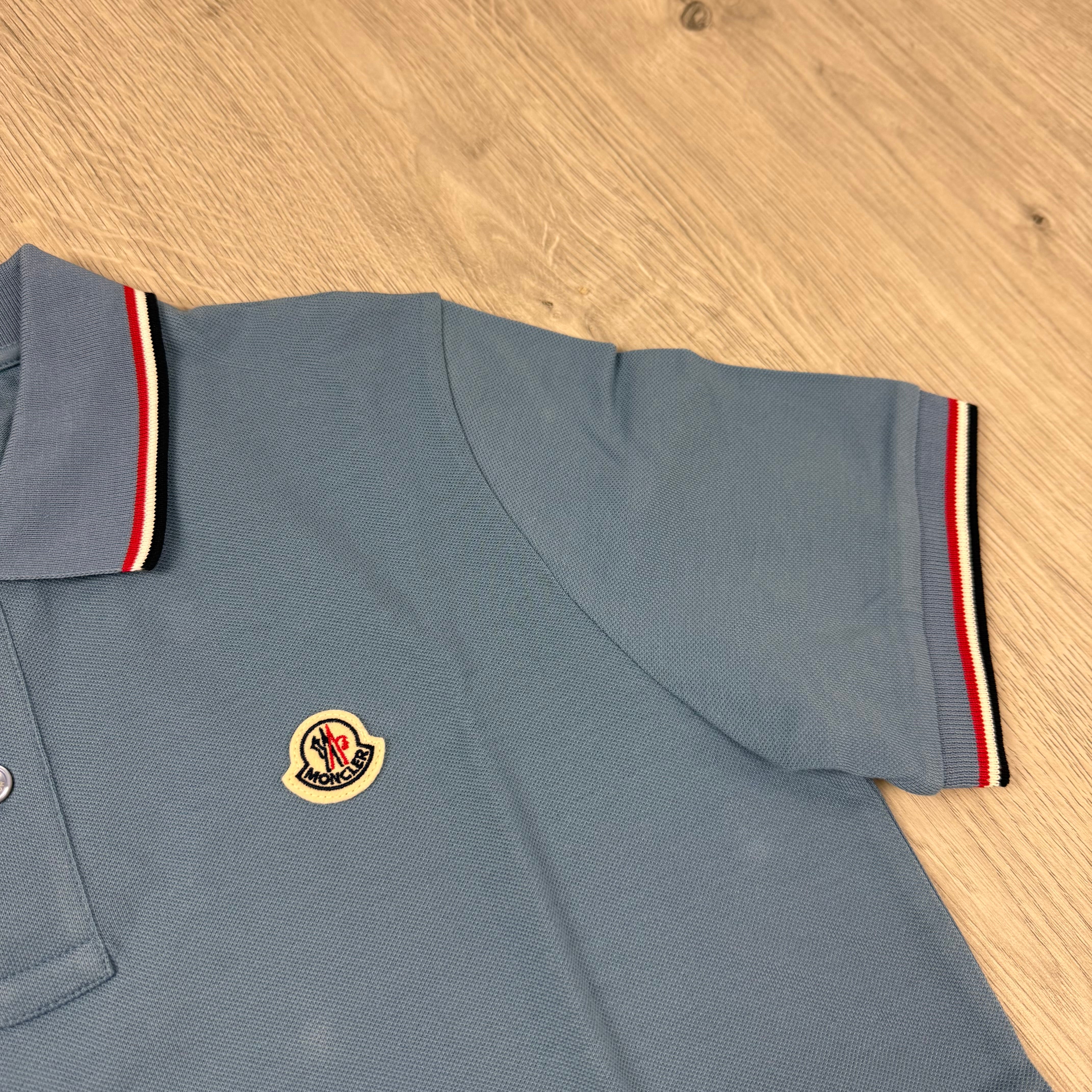 Moncler Junior Trim Polo Shirt - Blue