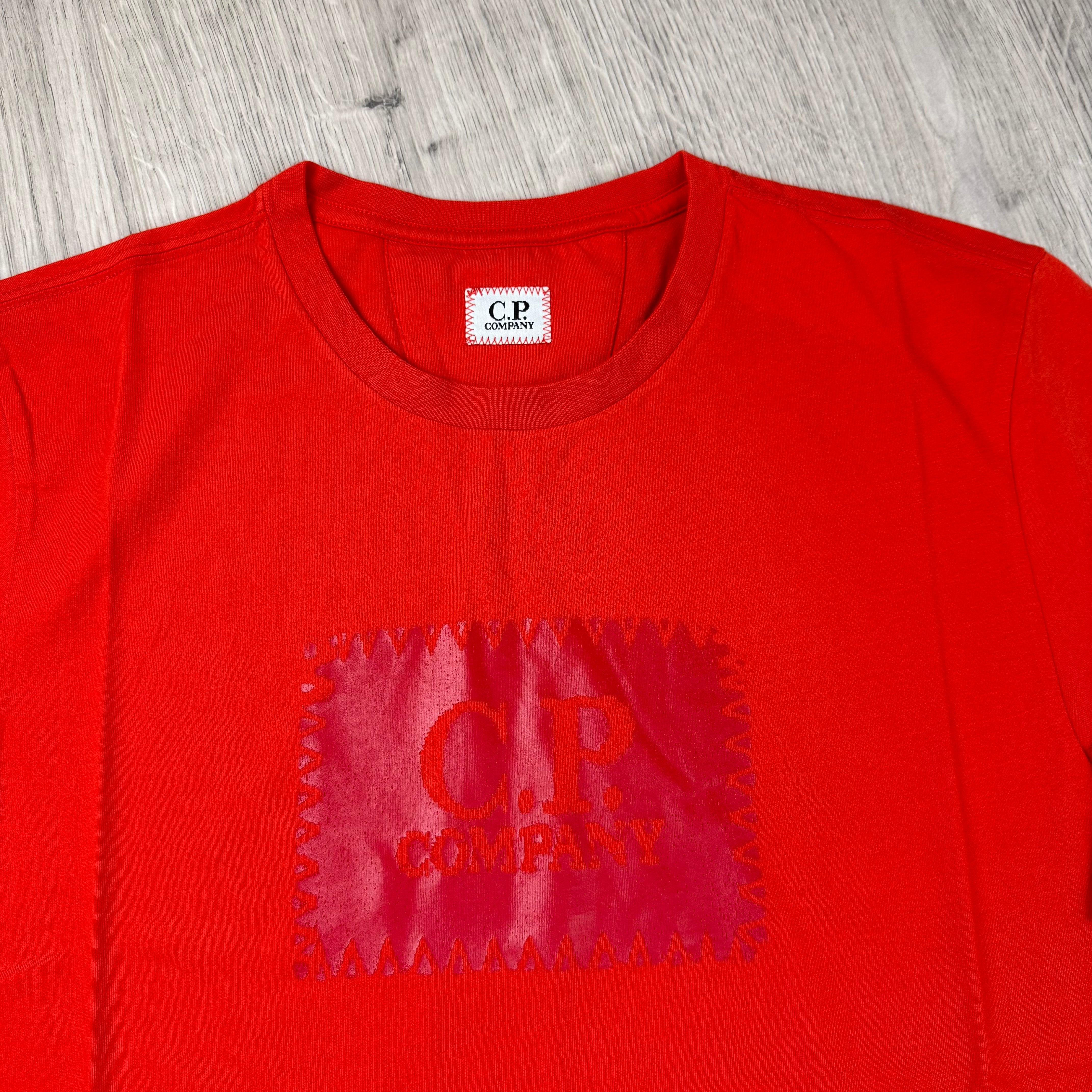 CP Company Stamp T-Shirt - Fiery Red
