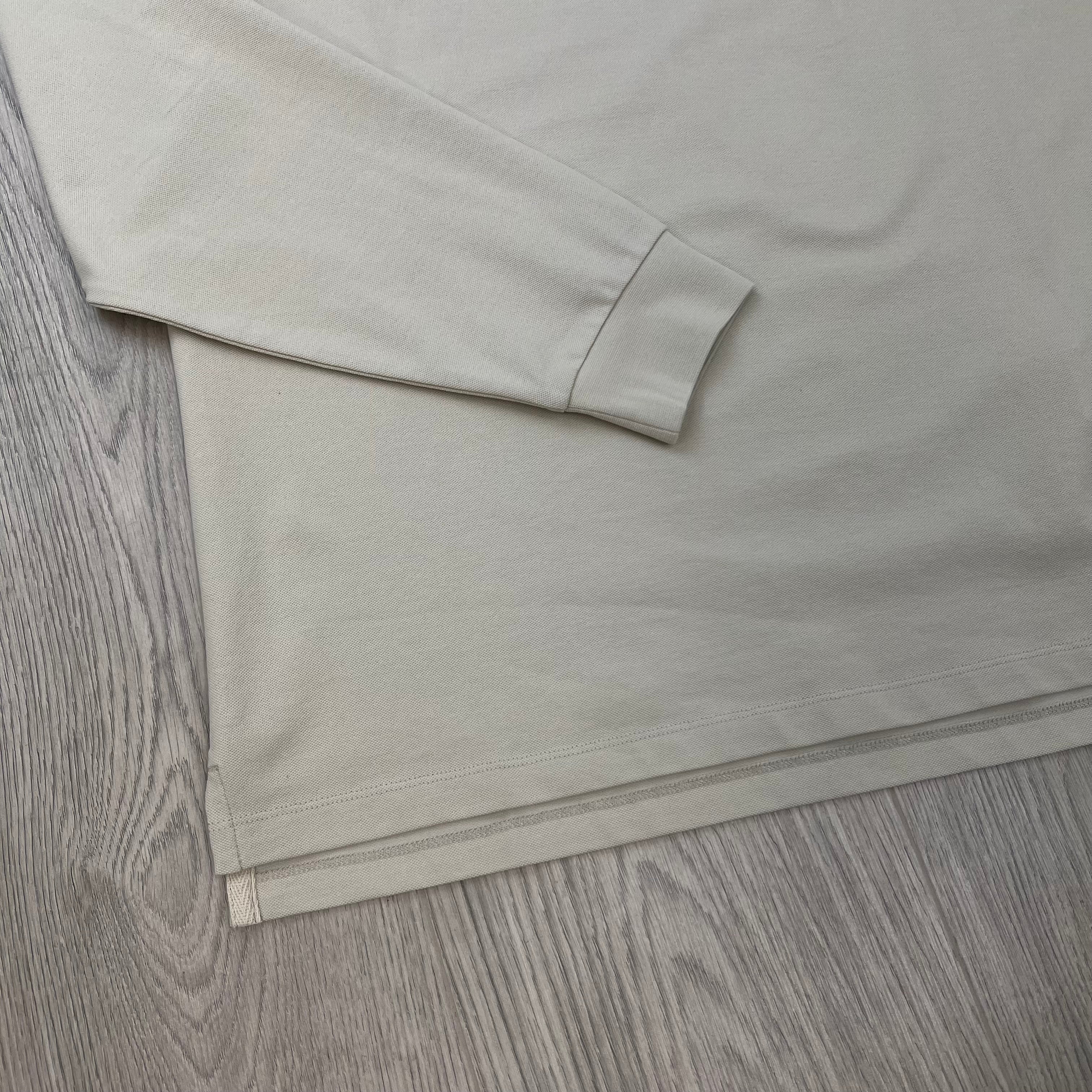 CP Company Piquet Polo Shirt - Silver Birch