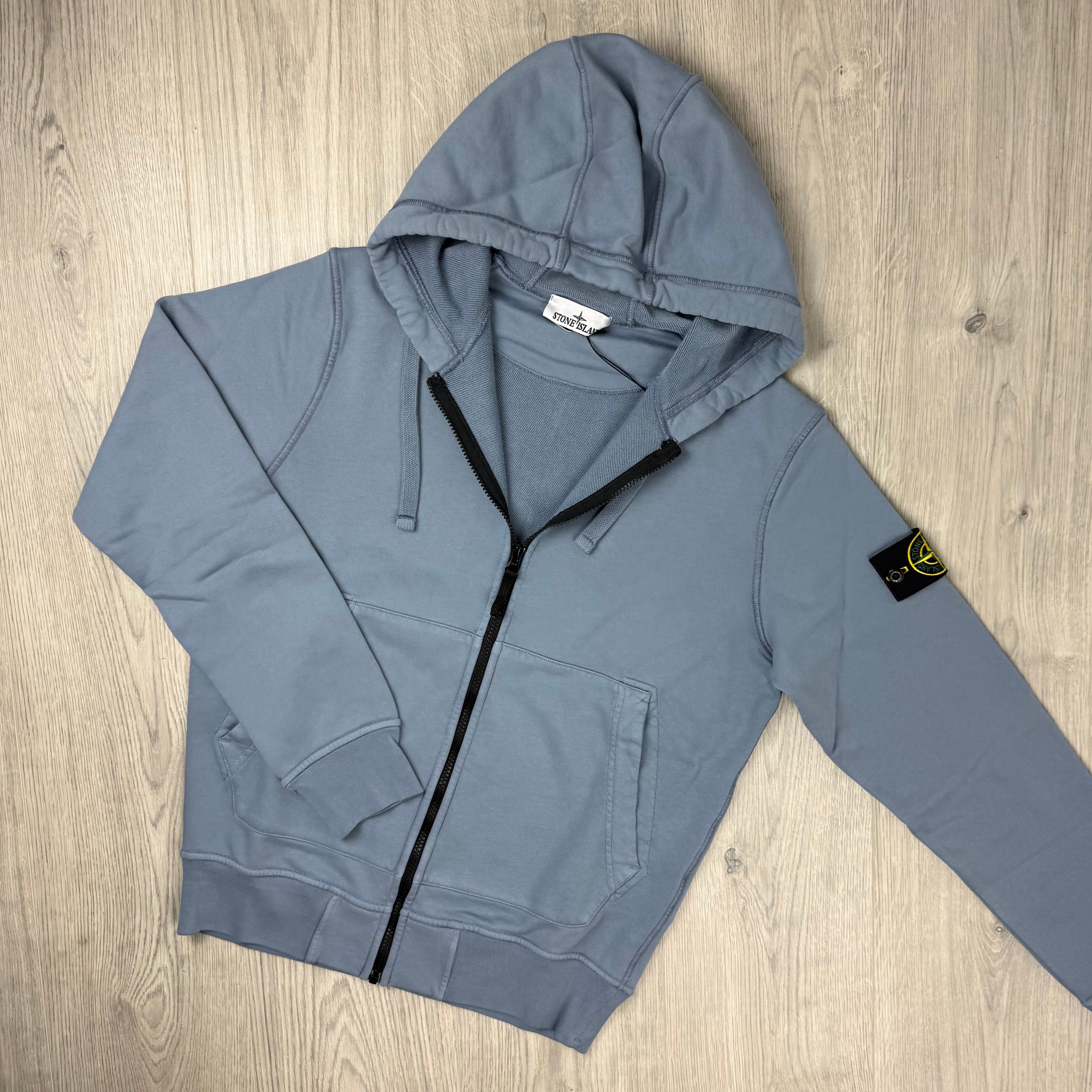 Stone Island Zip Hoodie - Dark Blue