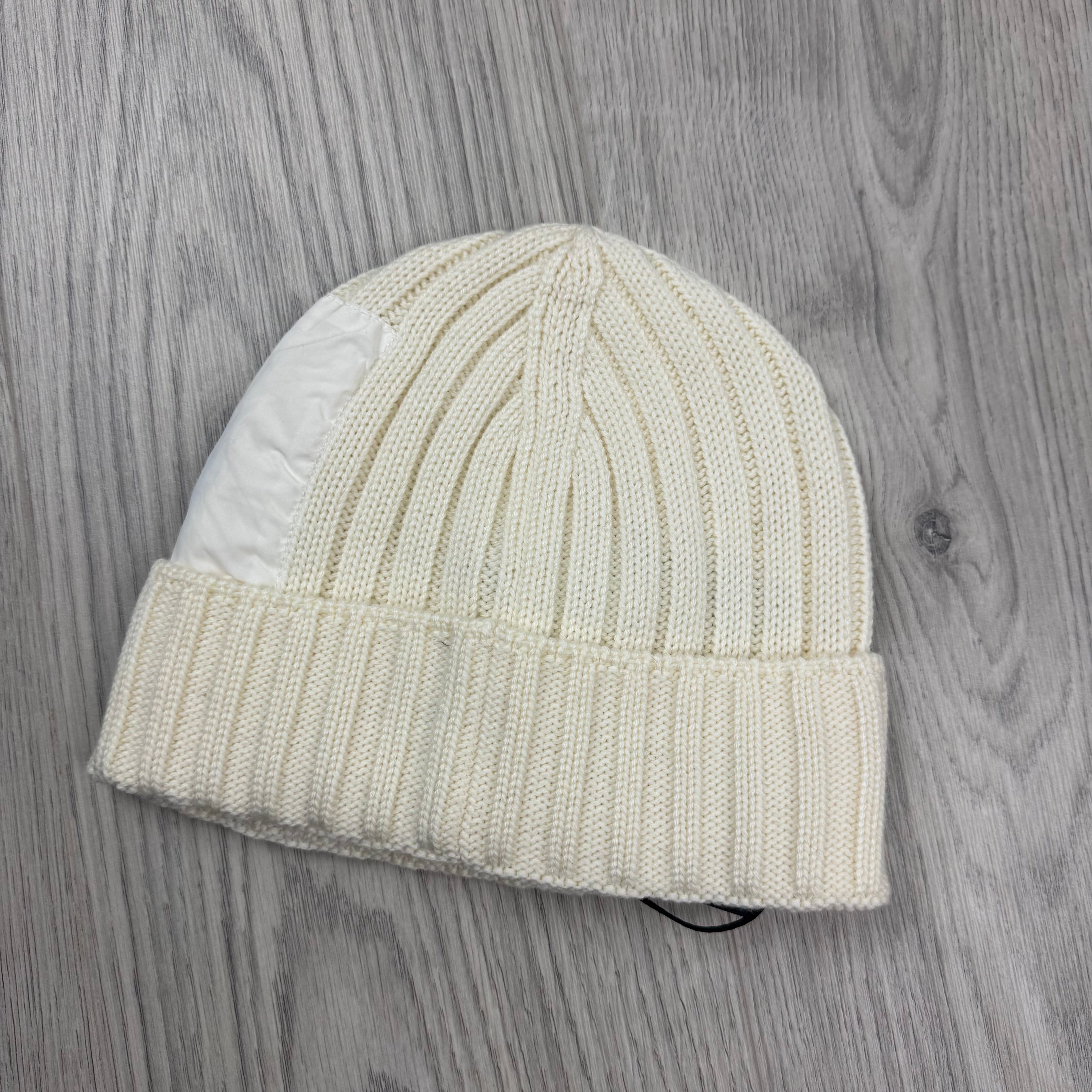 CP Company Lens Beanie - White