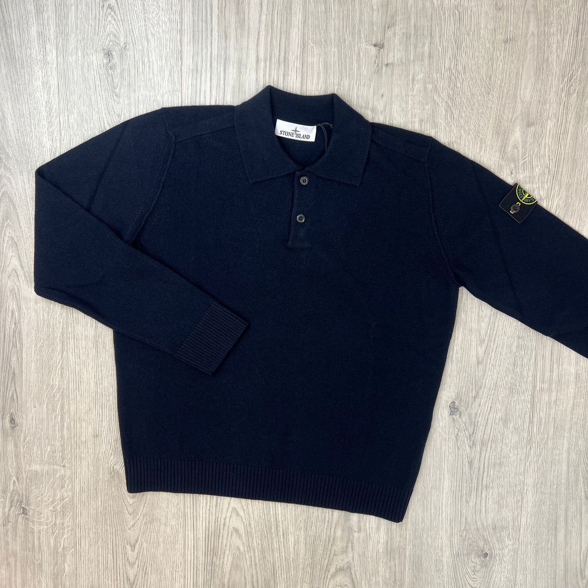 Stone Island Knit Polo Shirt - Navy