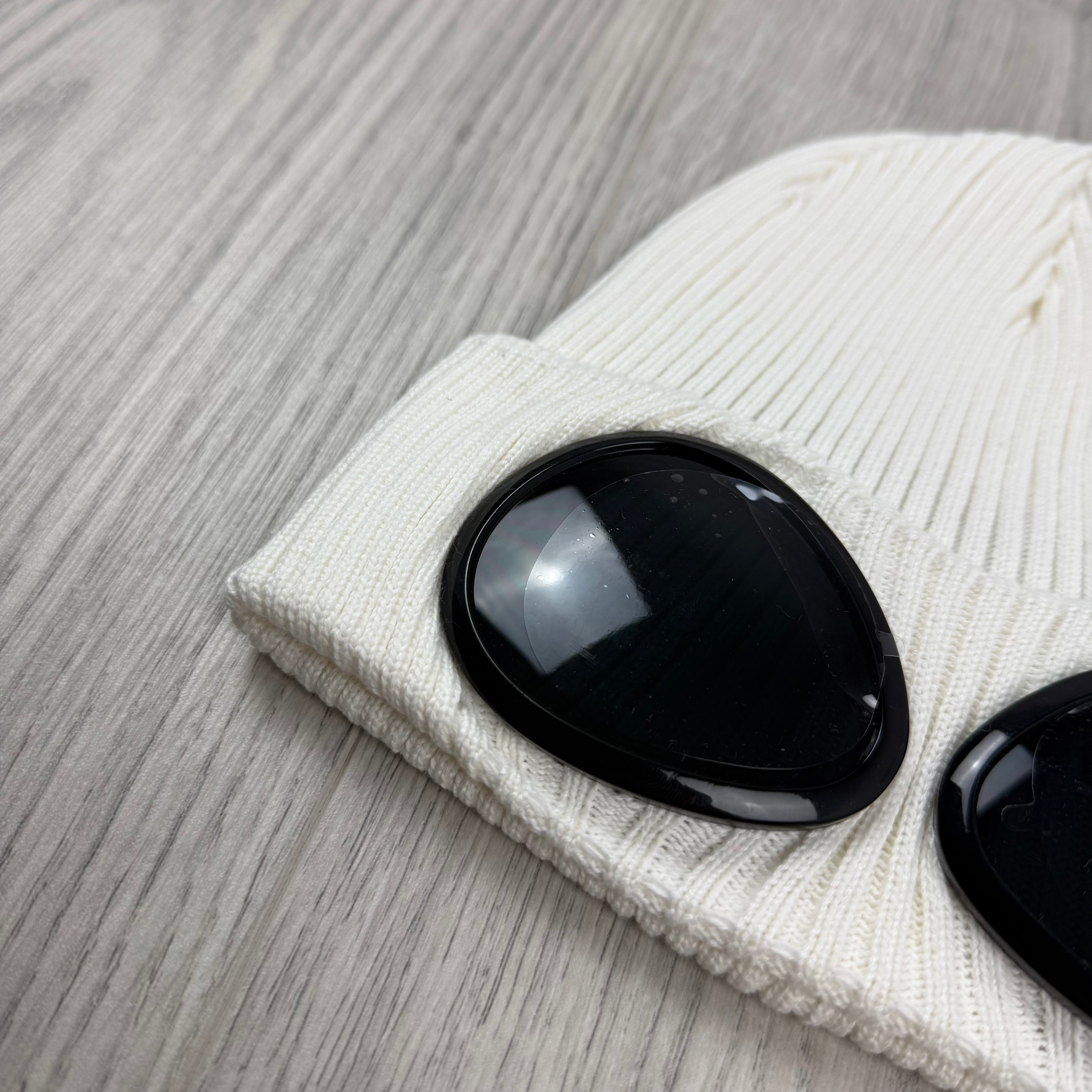 CP Company Goggle Beanie - White