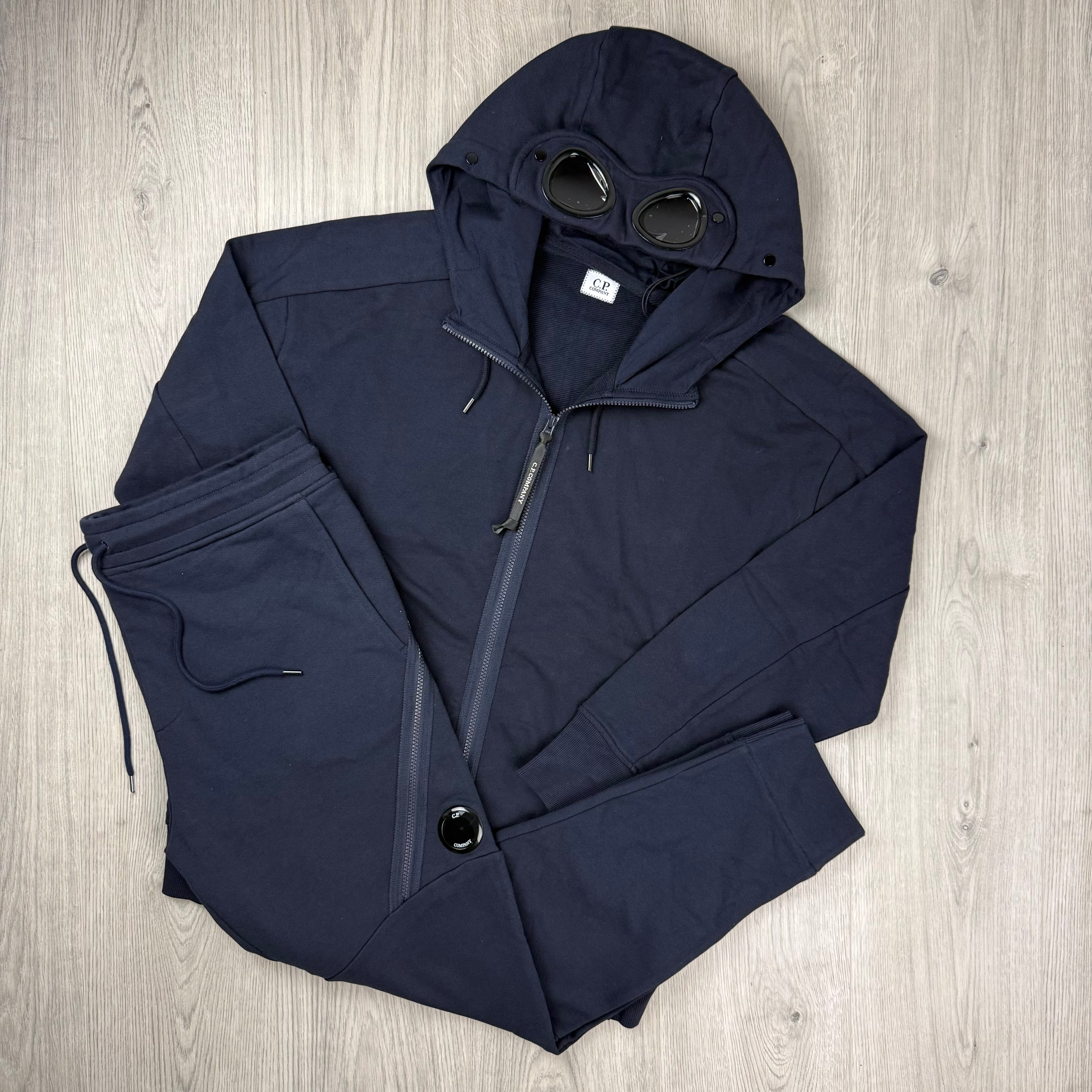 CP Company Raised Fleece Tracksuit - Navy