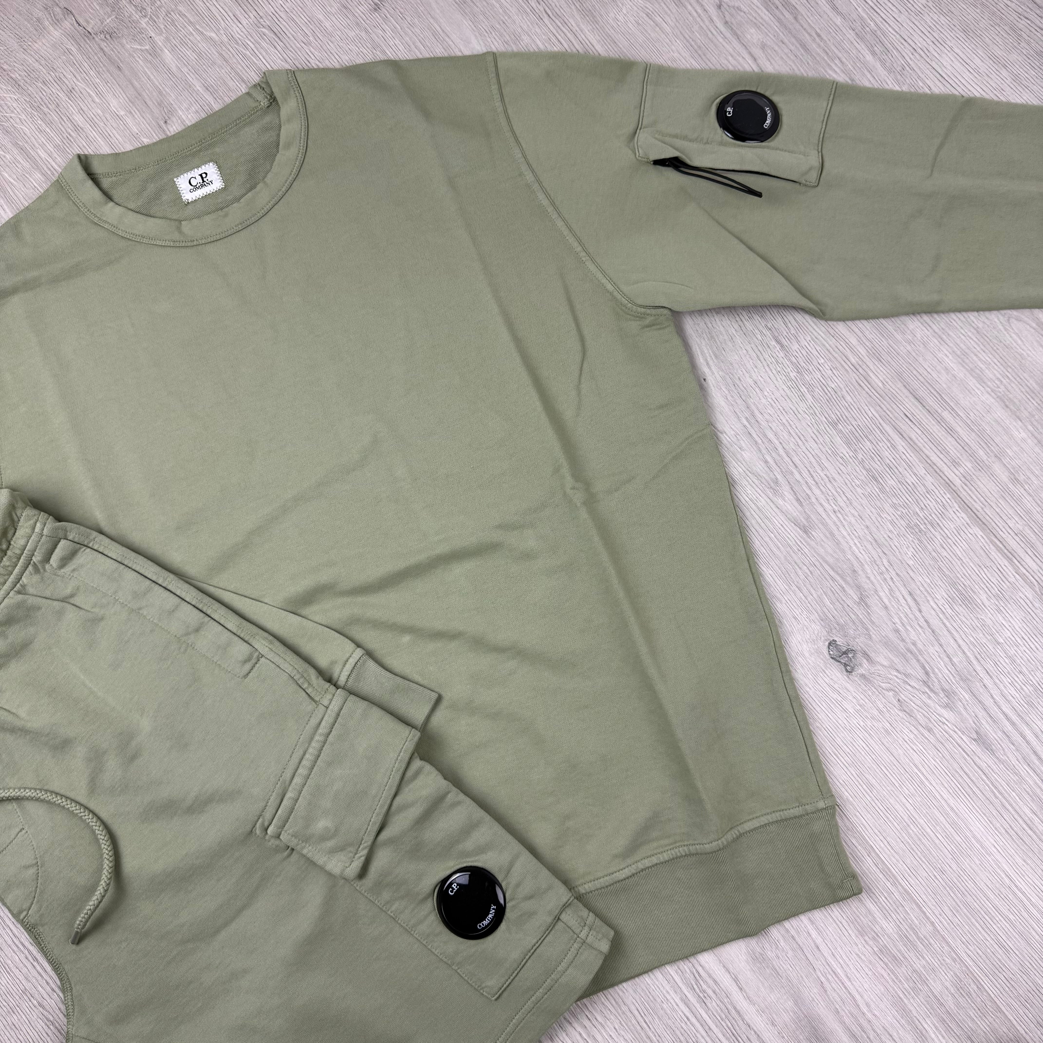 CP Company Light Fleece Tracksuit - Moss Gray