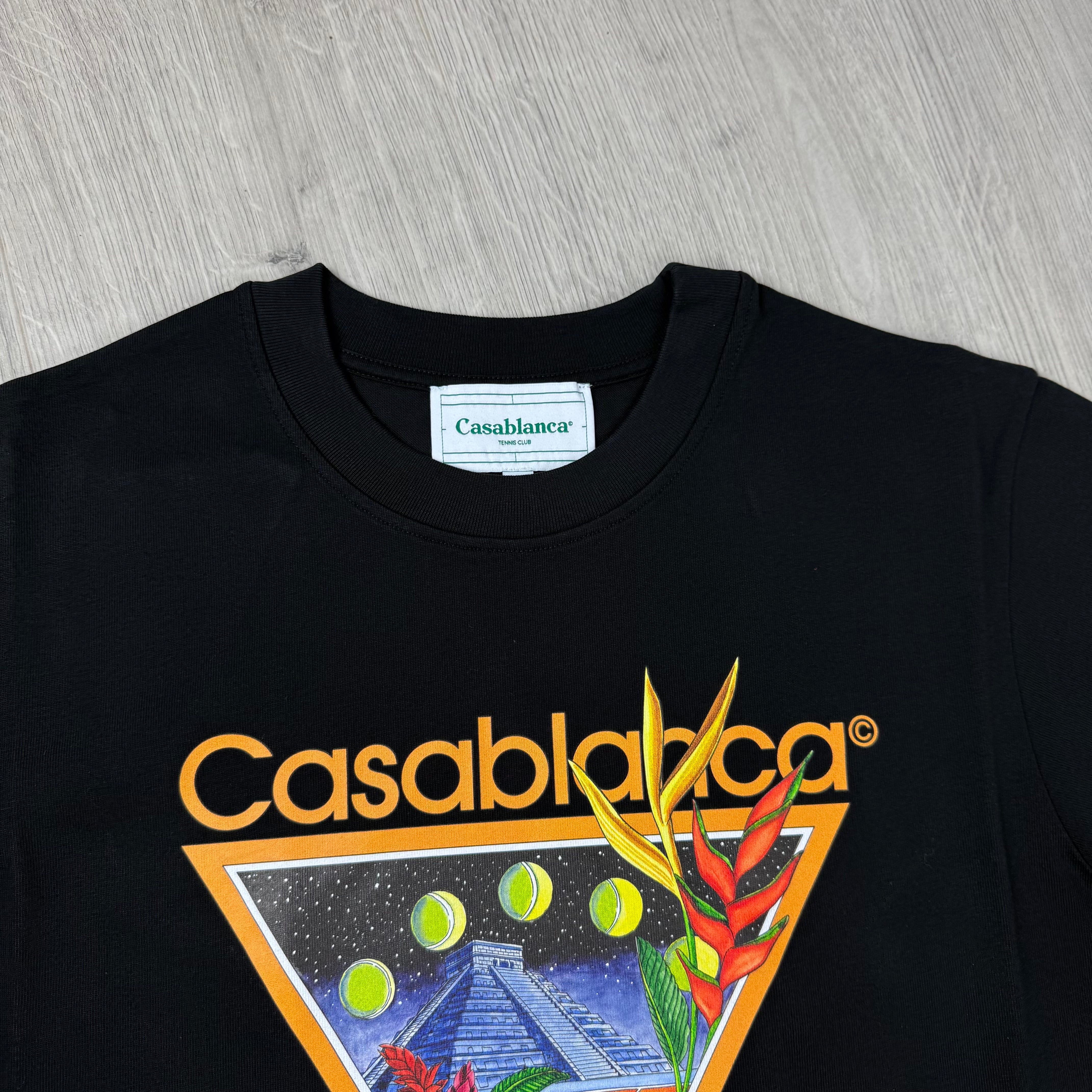 Casablanca 'Tennis Club' T-Shirt - Black