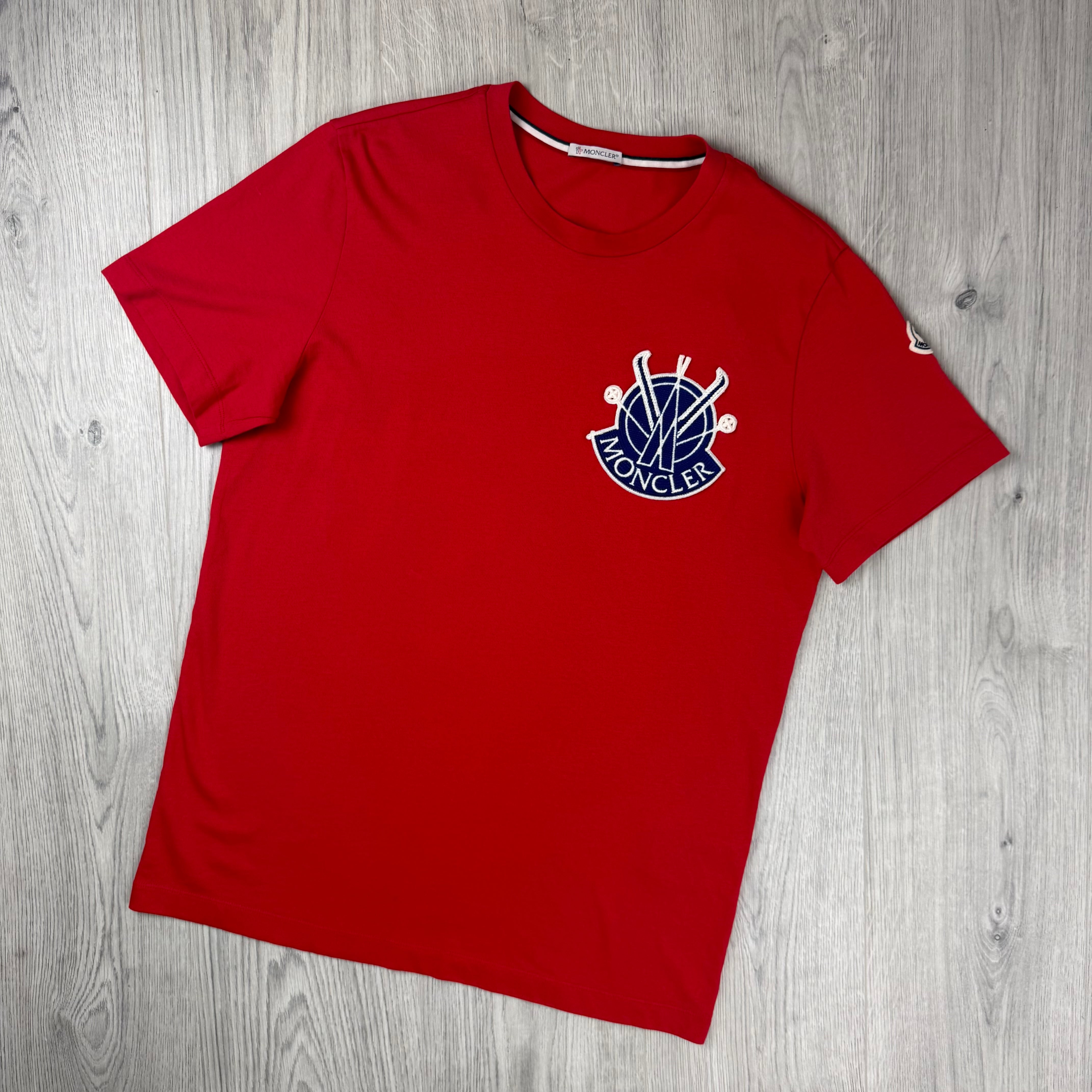 Moncler Embroidered T-Shirt - Red