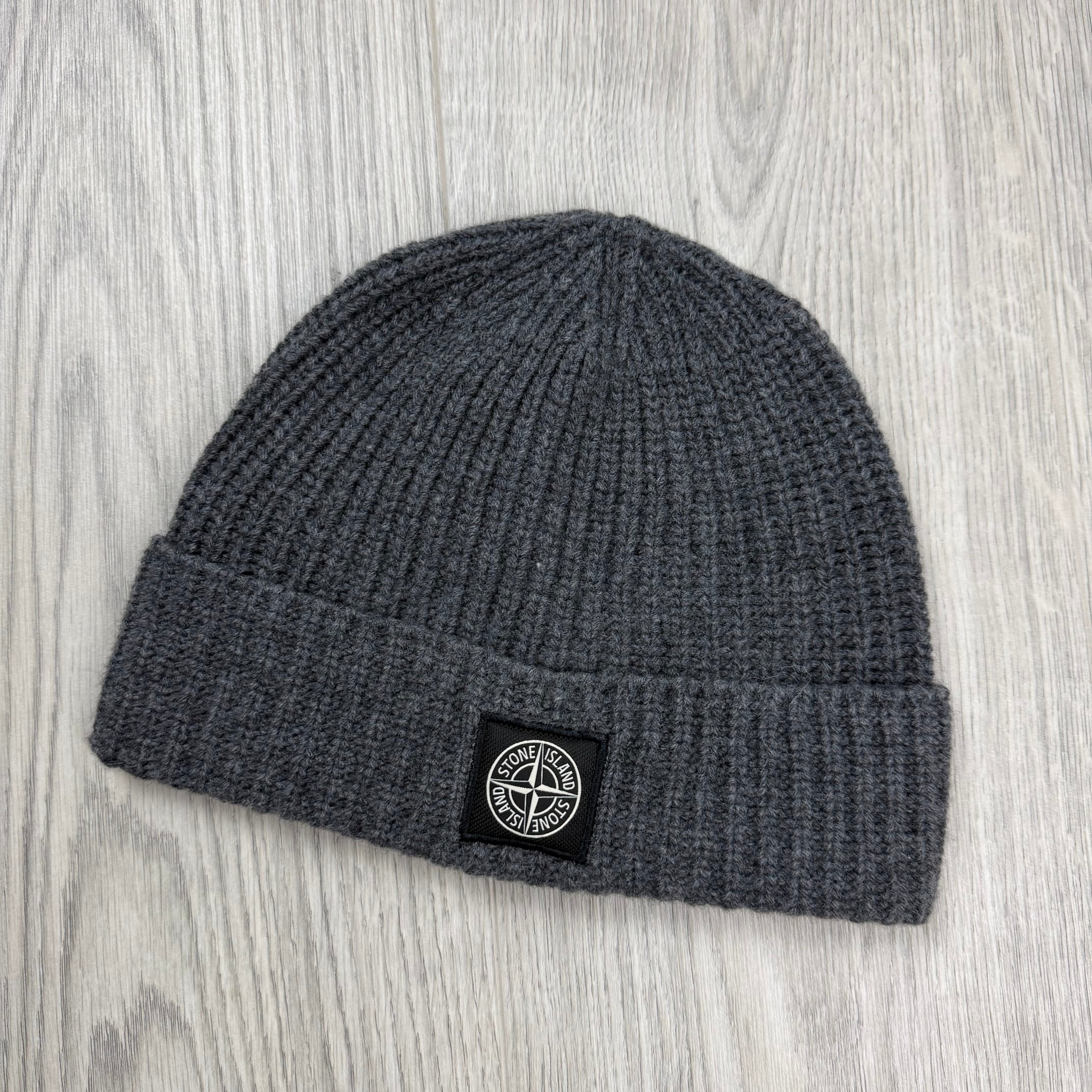 Stone Island Wool Beanie - Grey