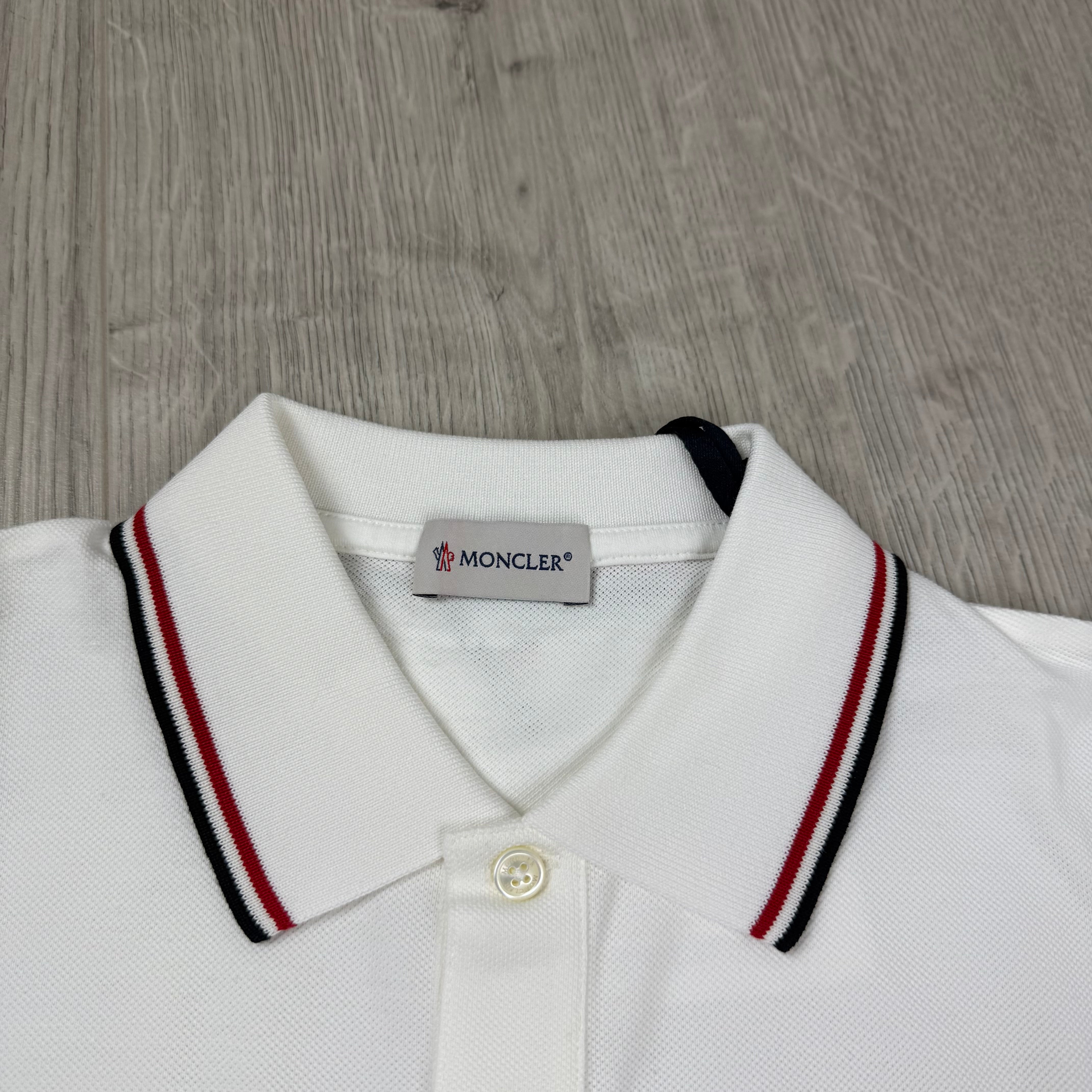 Moncler Junior Trim Polo Shirt - White