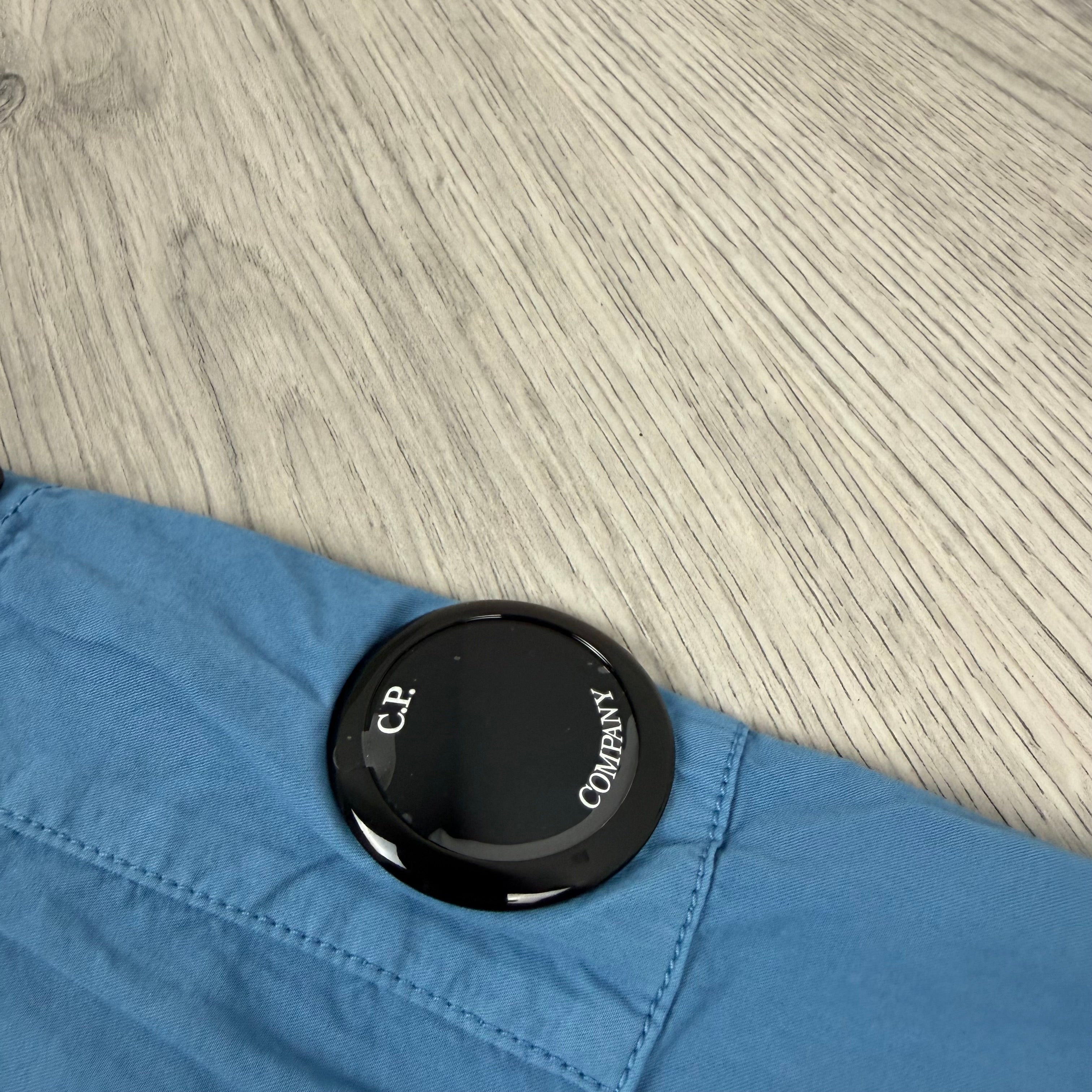 CP Company Zip Overshirt - Aegean Blue