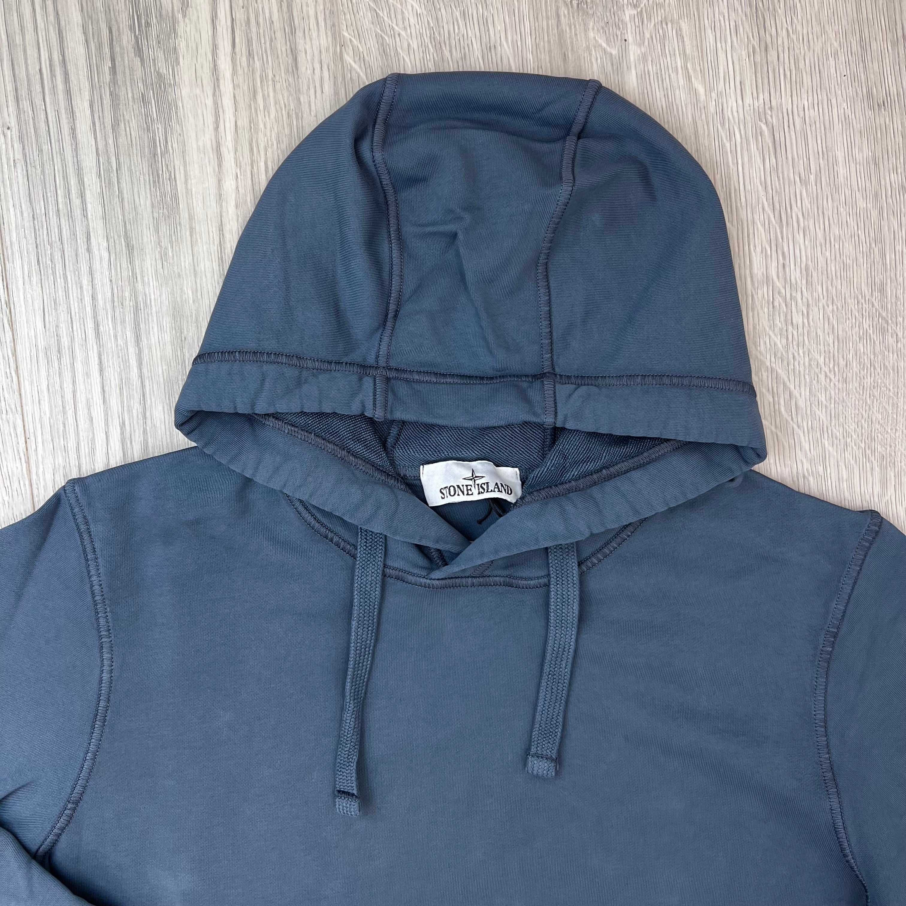 Stone Island Dyed Hoodie - Slate Blue