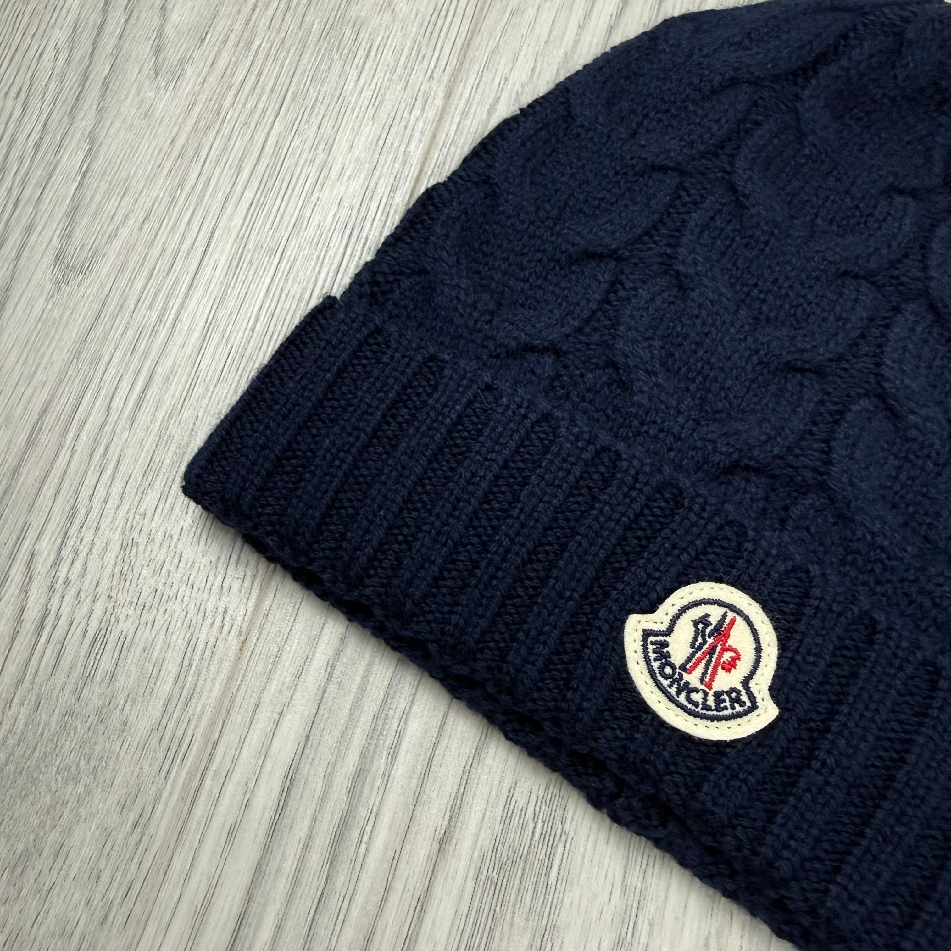 Moncler Junior Knit Beanie - Navy