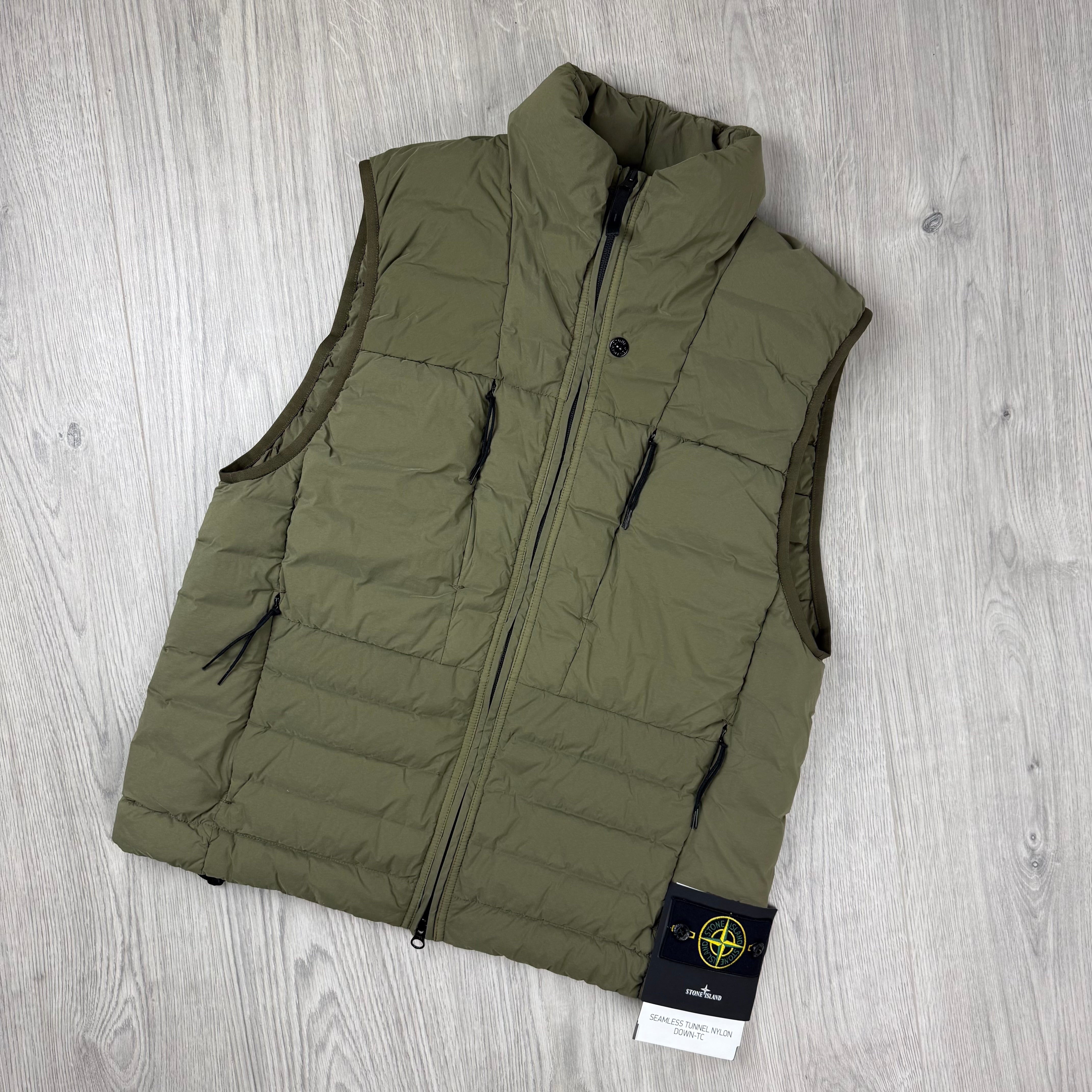 Stone Island Seamless Down Gilet - Military