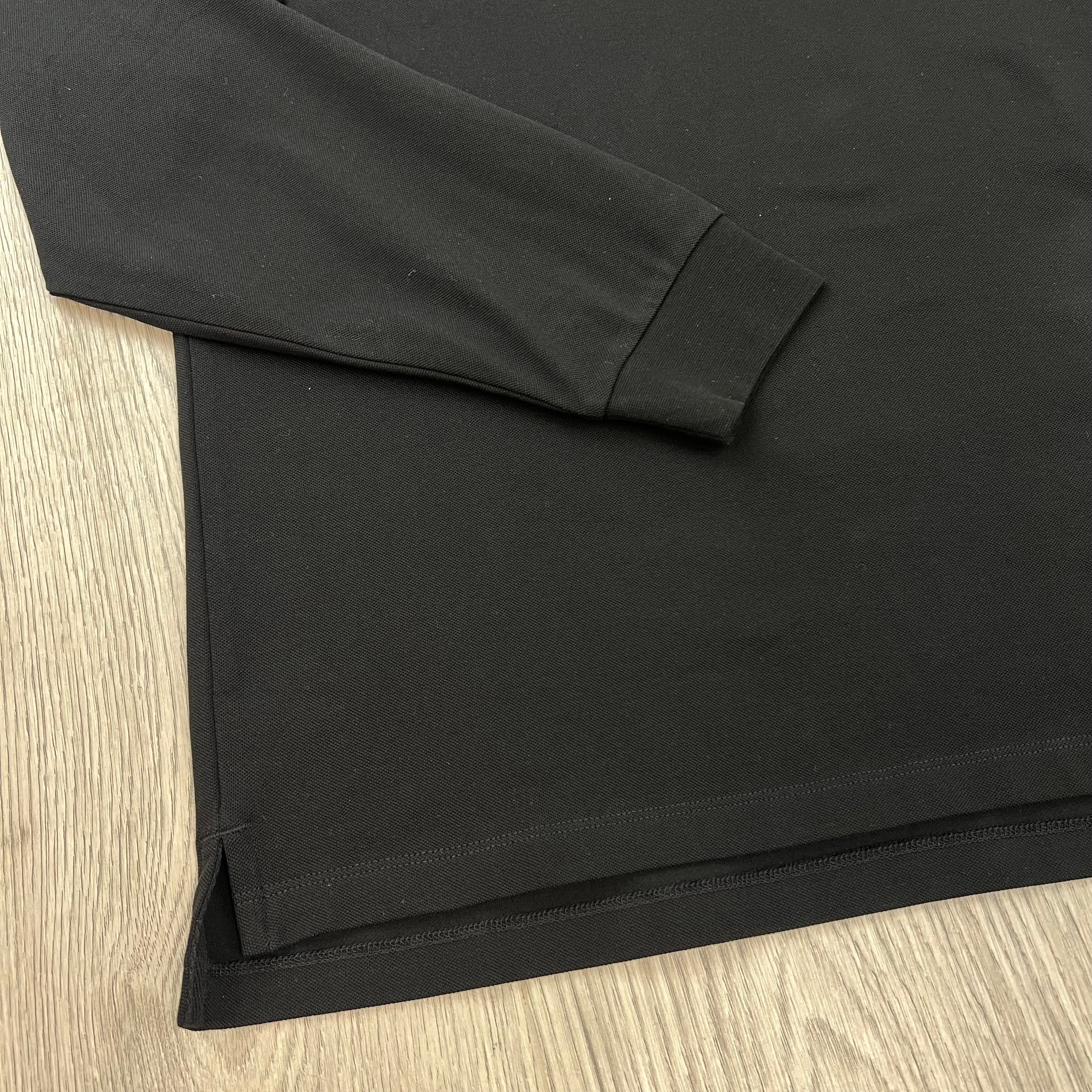 CP Company Piquet Polo Shirt - Black