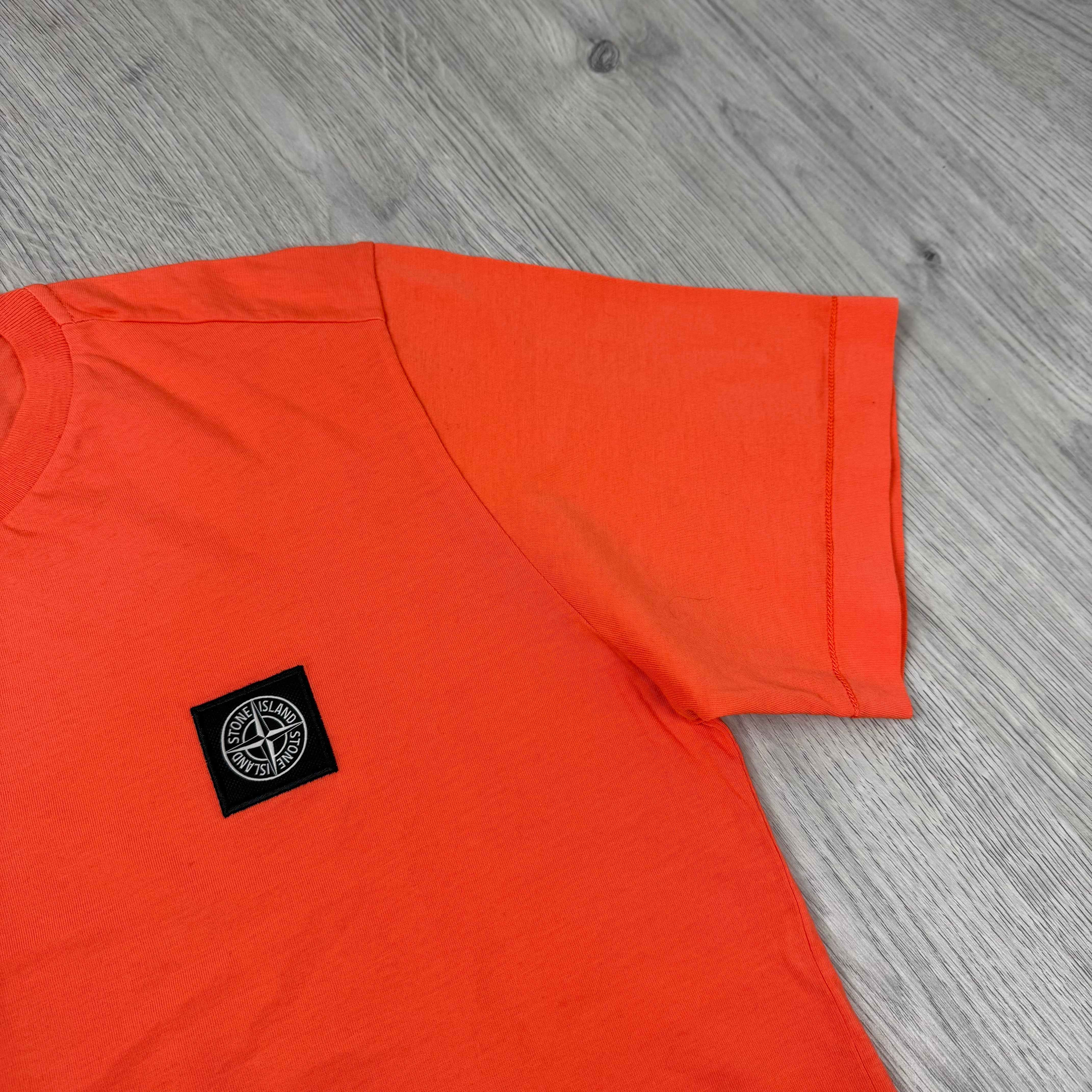 Stone Island Junior Patch T-Shirt - Orange