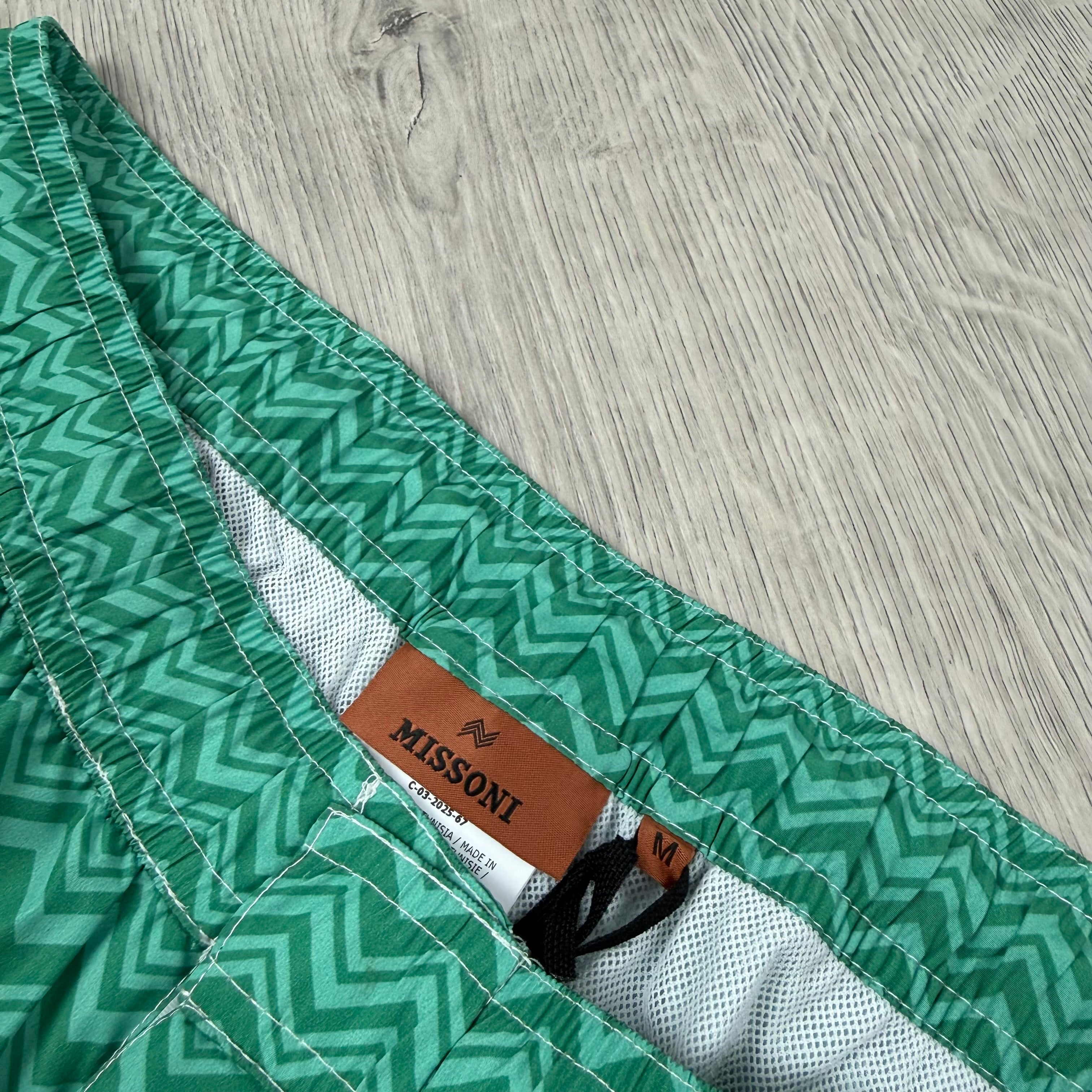 Missoni Chevron Swim Shorts - Sea Green