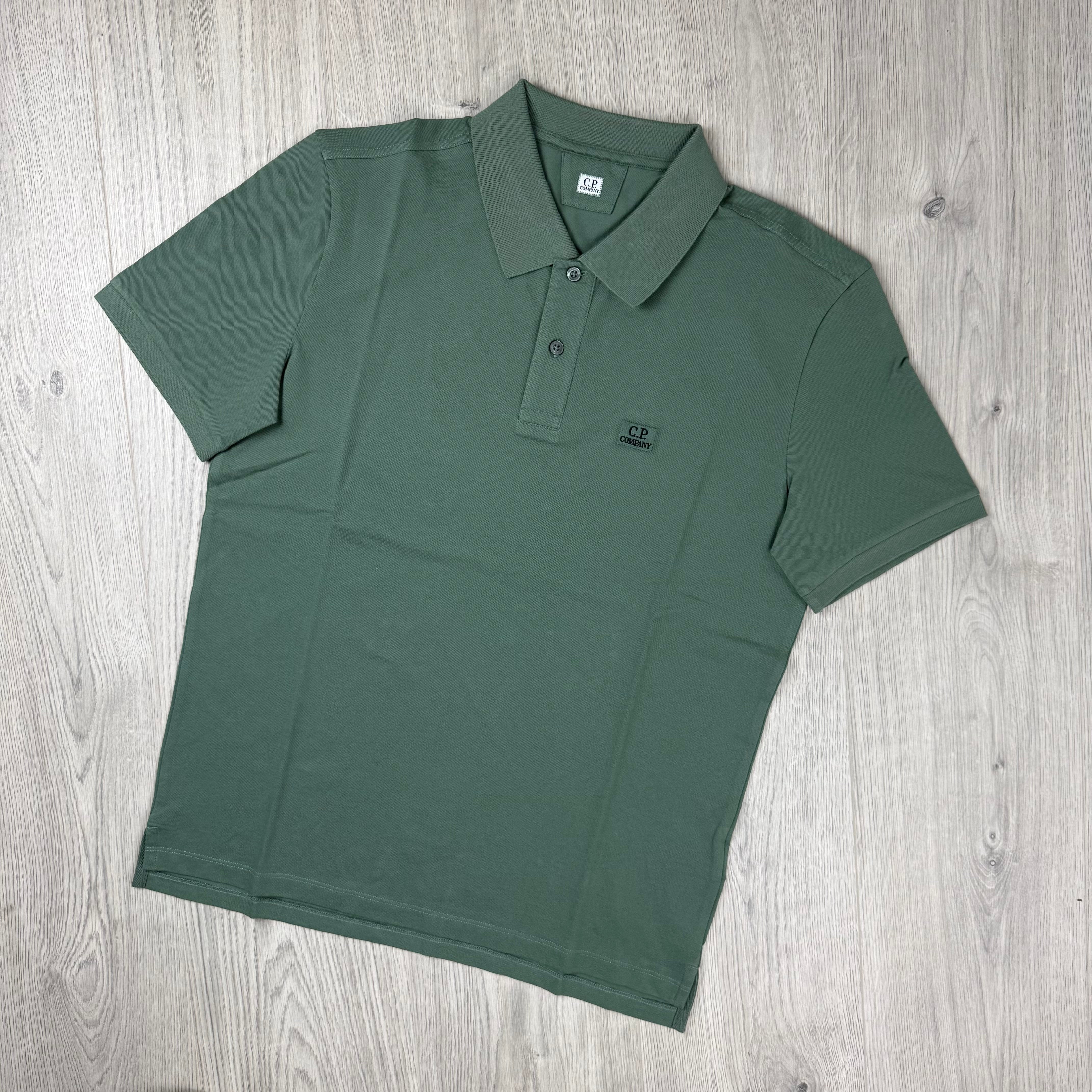CP Company Piquet Polo Shirt - Laurel Wreath