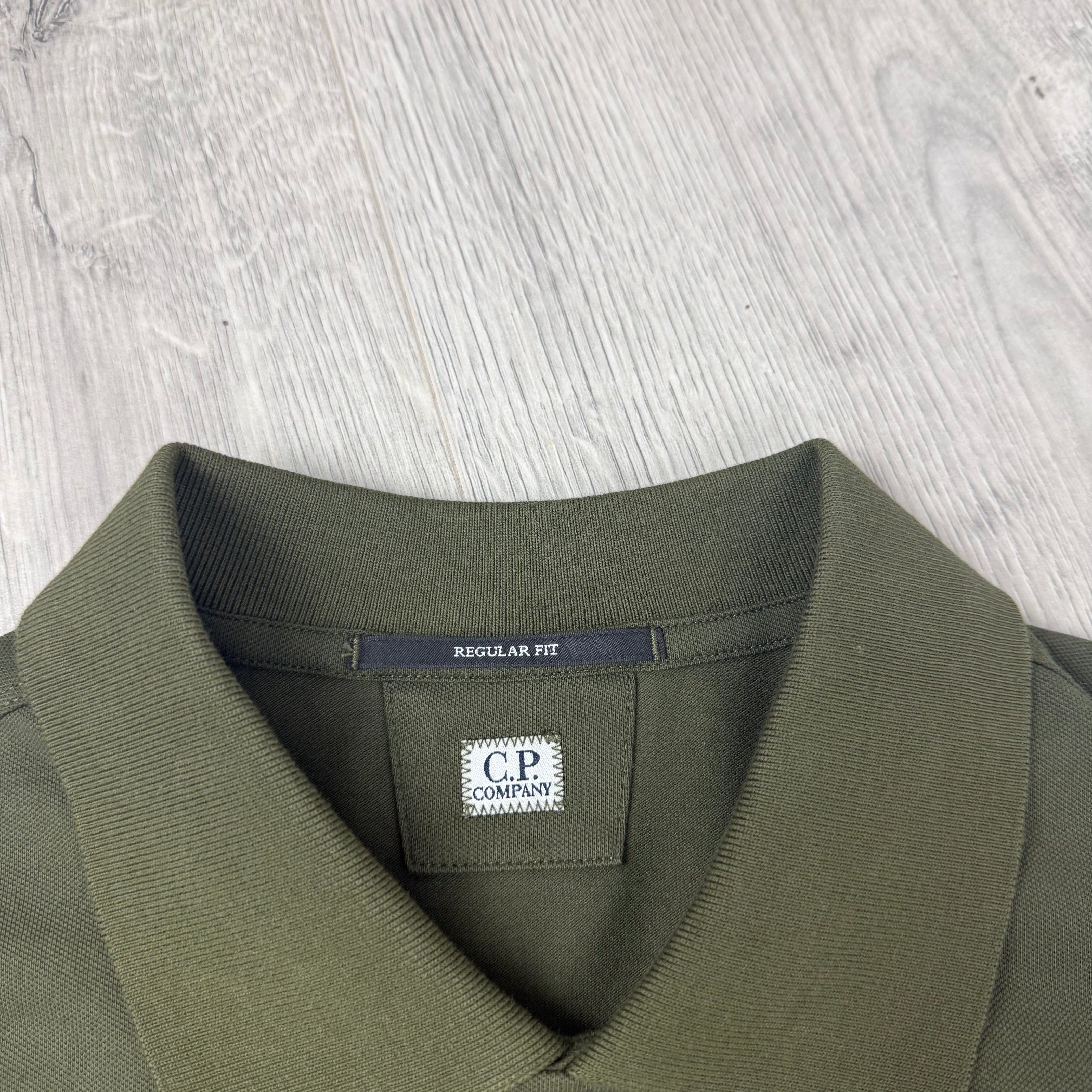 CP Company Piquet Polo Shirt - Ivy Green