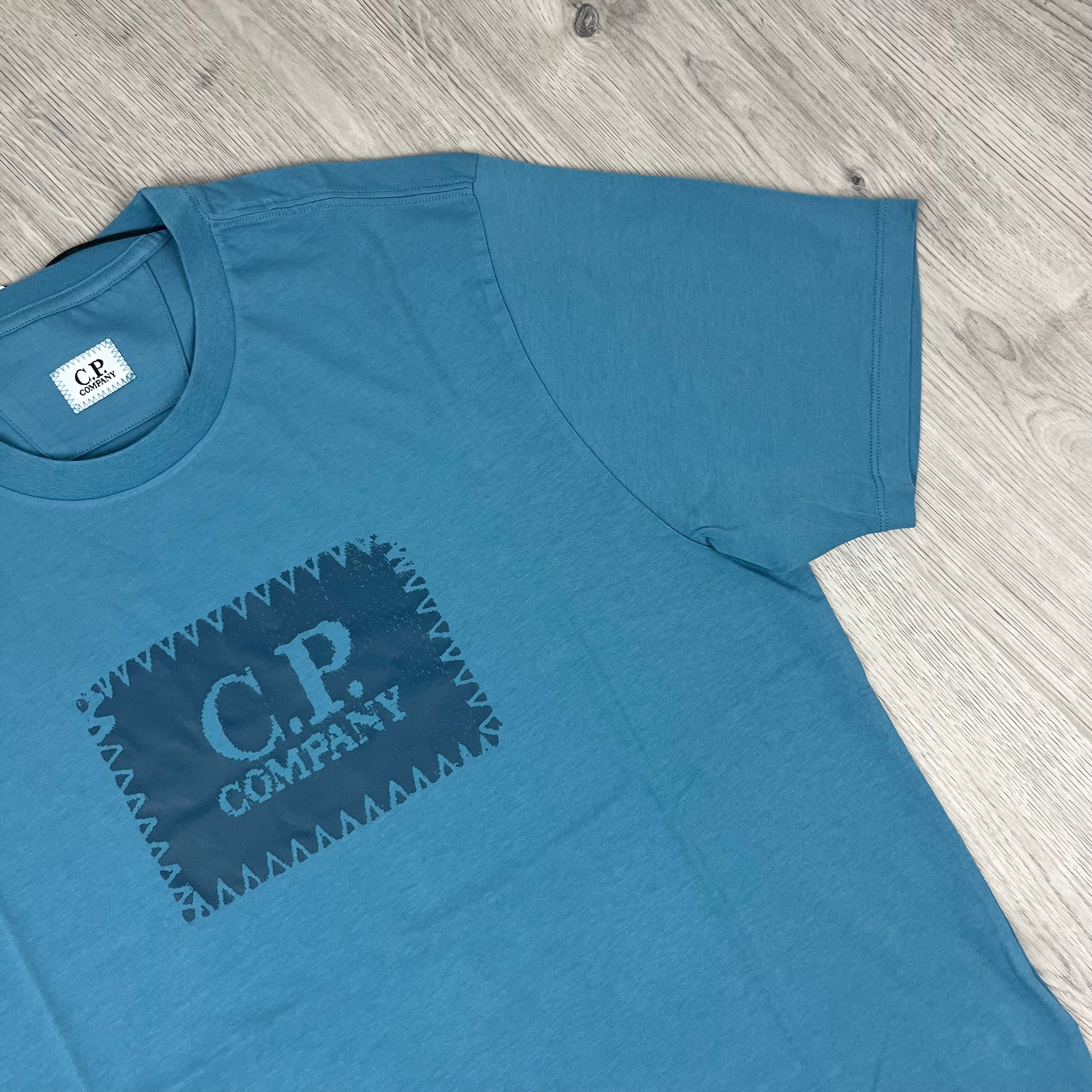 CP Company Stamp T-Shirt - Aegean Blue