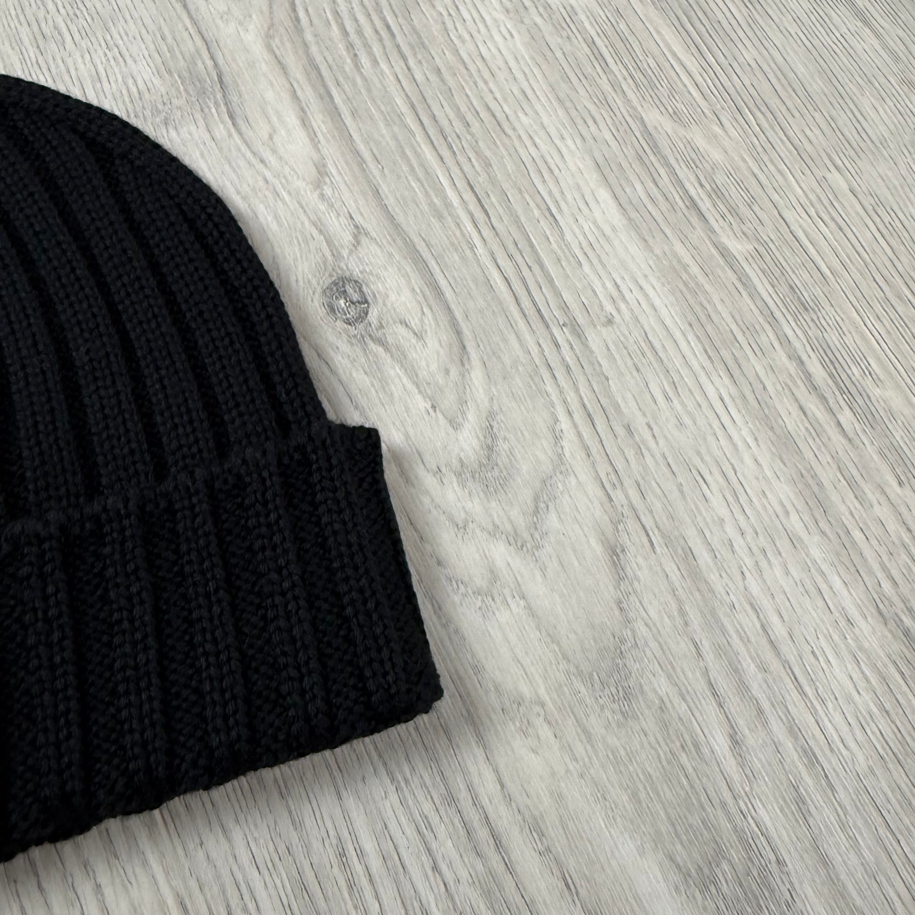 CP Company Patch Beanie - Black
