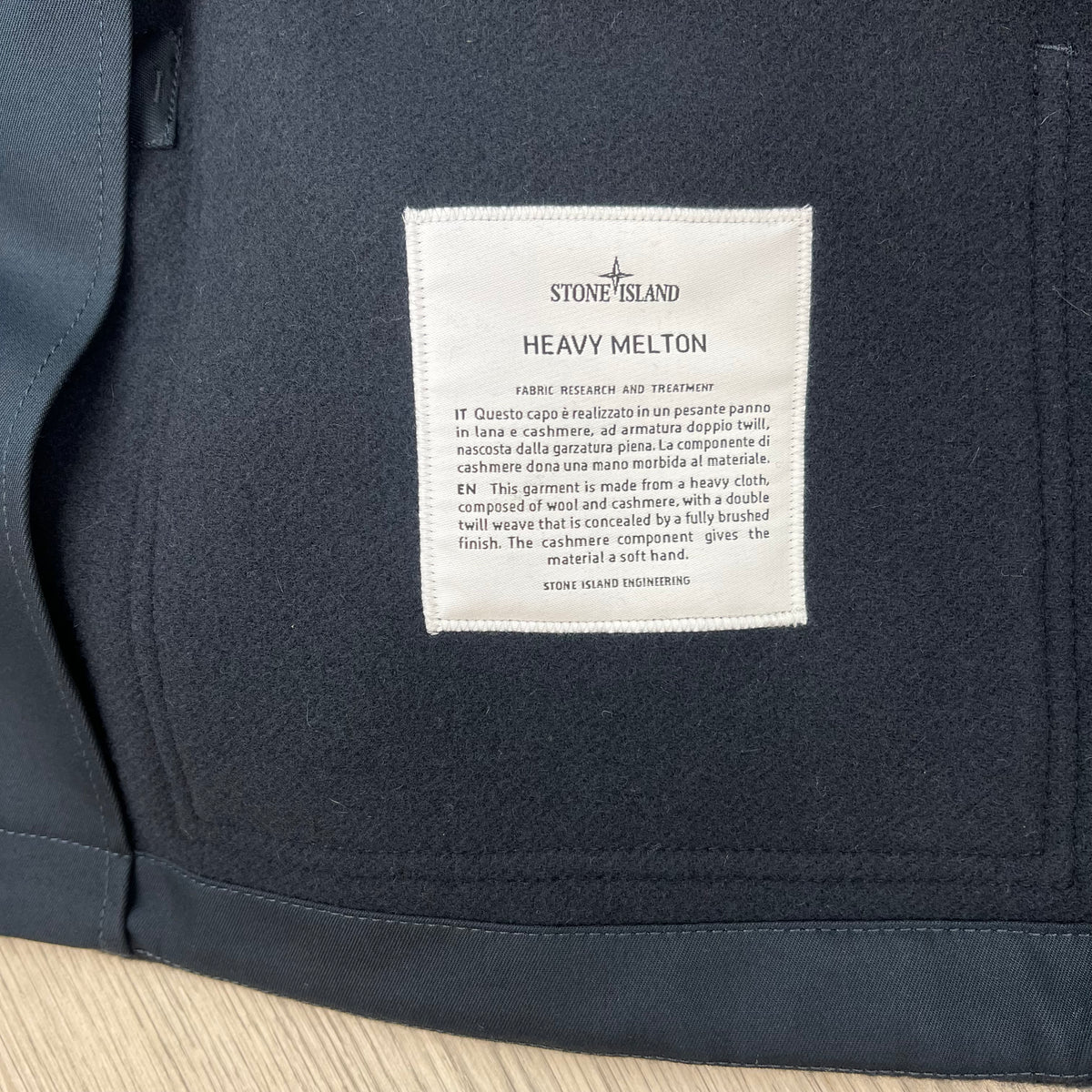 Stone Island Heavy Melton Parka - Navy