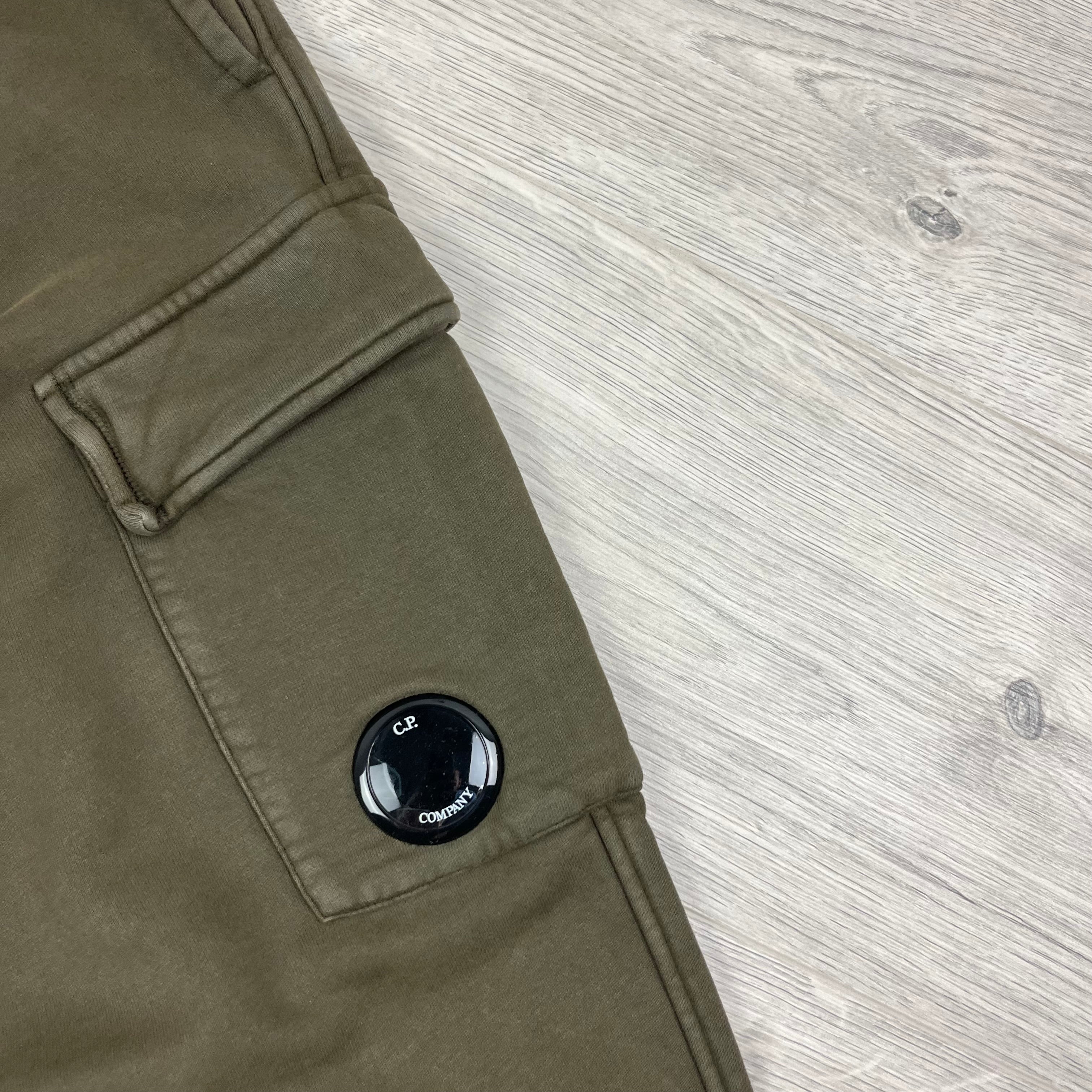 CP Company Raised Fleece Sweatpants - Ivy Green