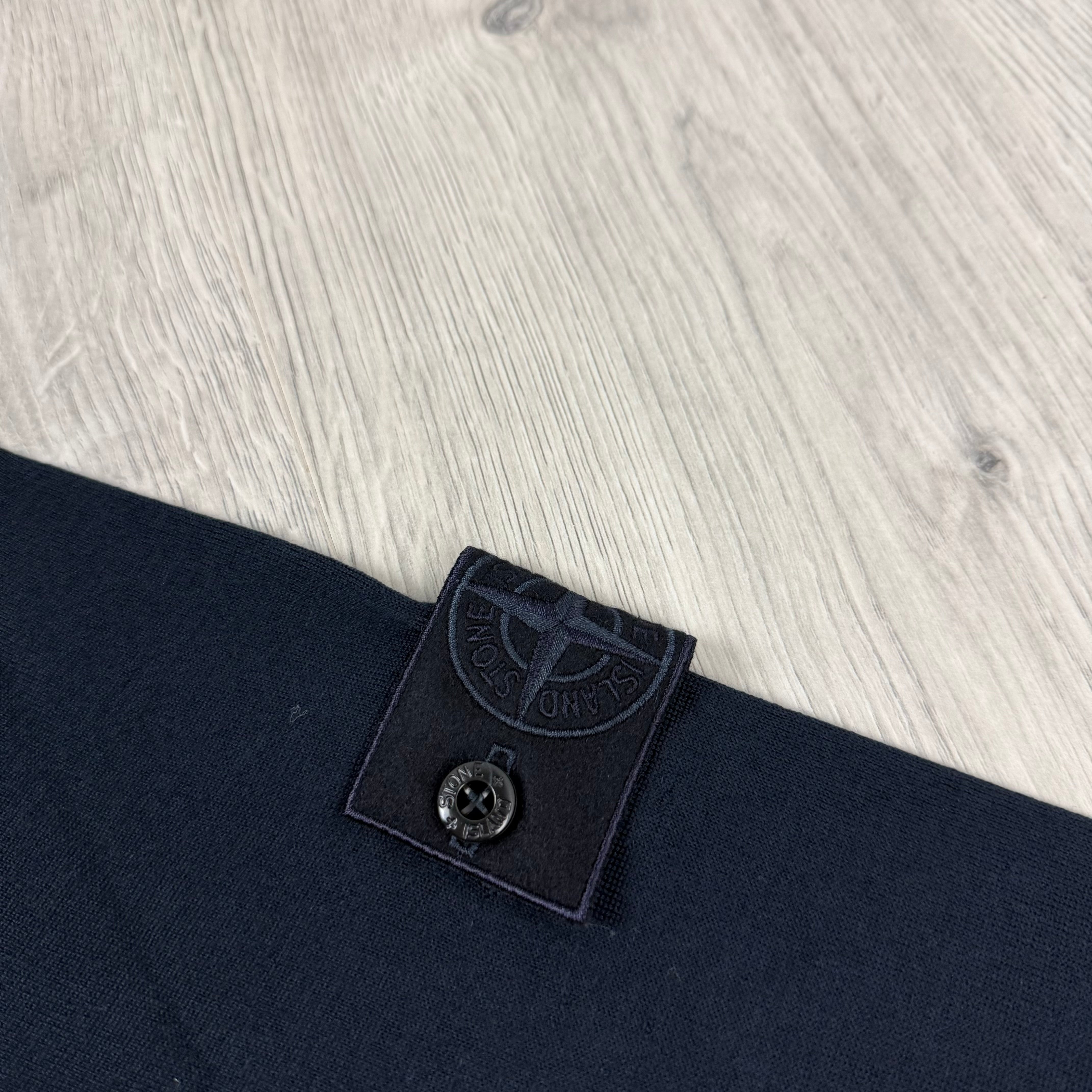 Stone Island Ghost Knit Polo Shirt - Navy