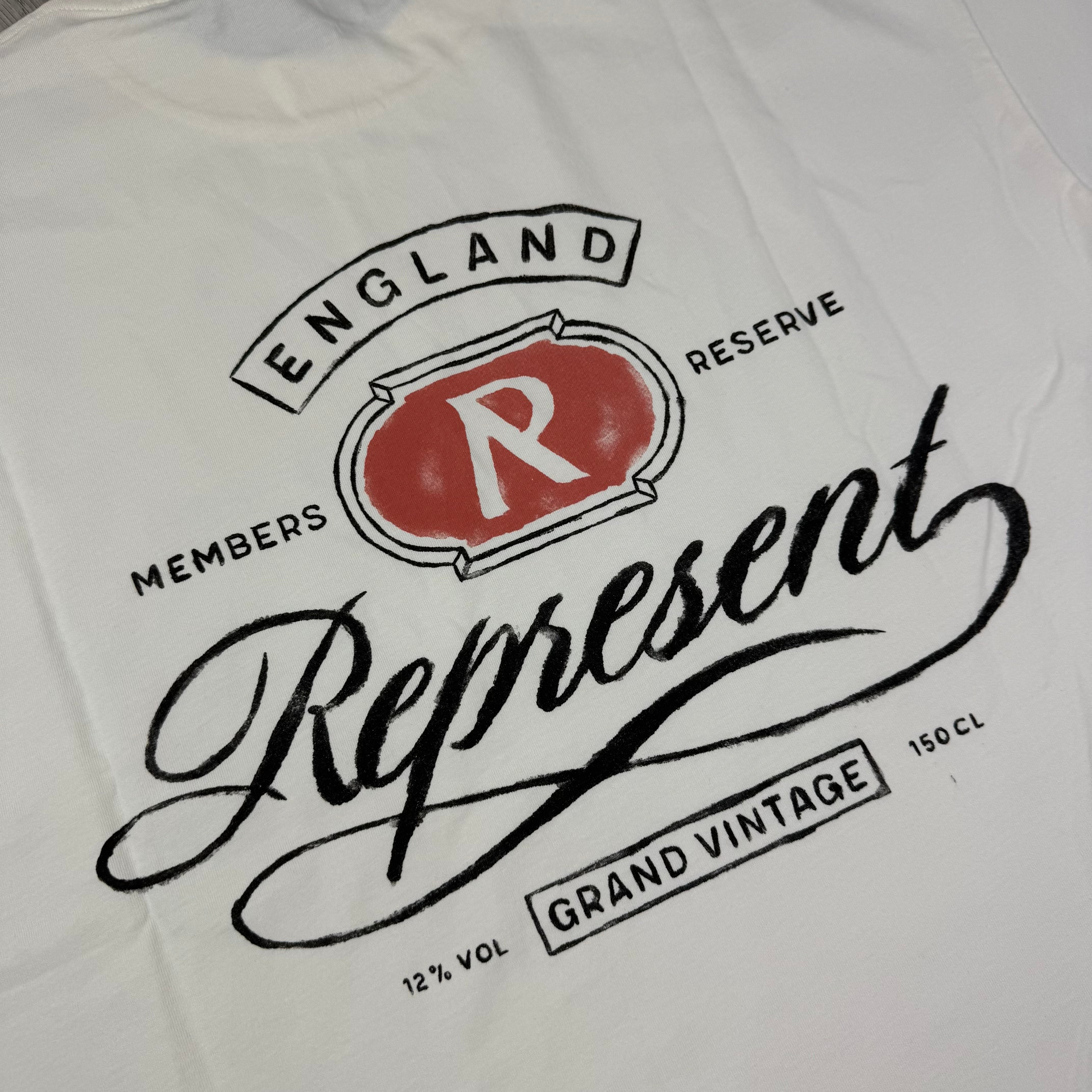Represent 'Grand Vintage' T-Shirt - Aged White