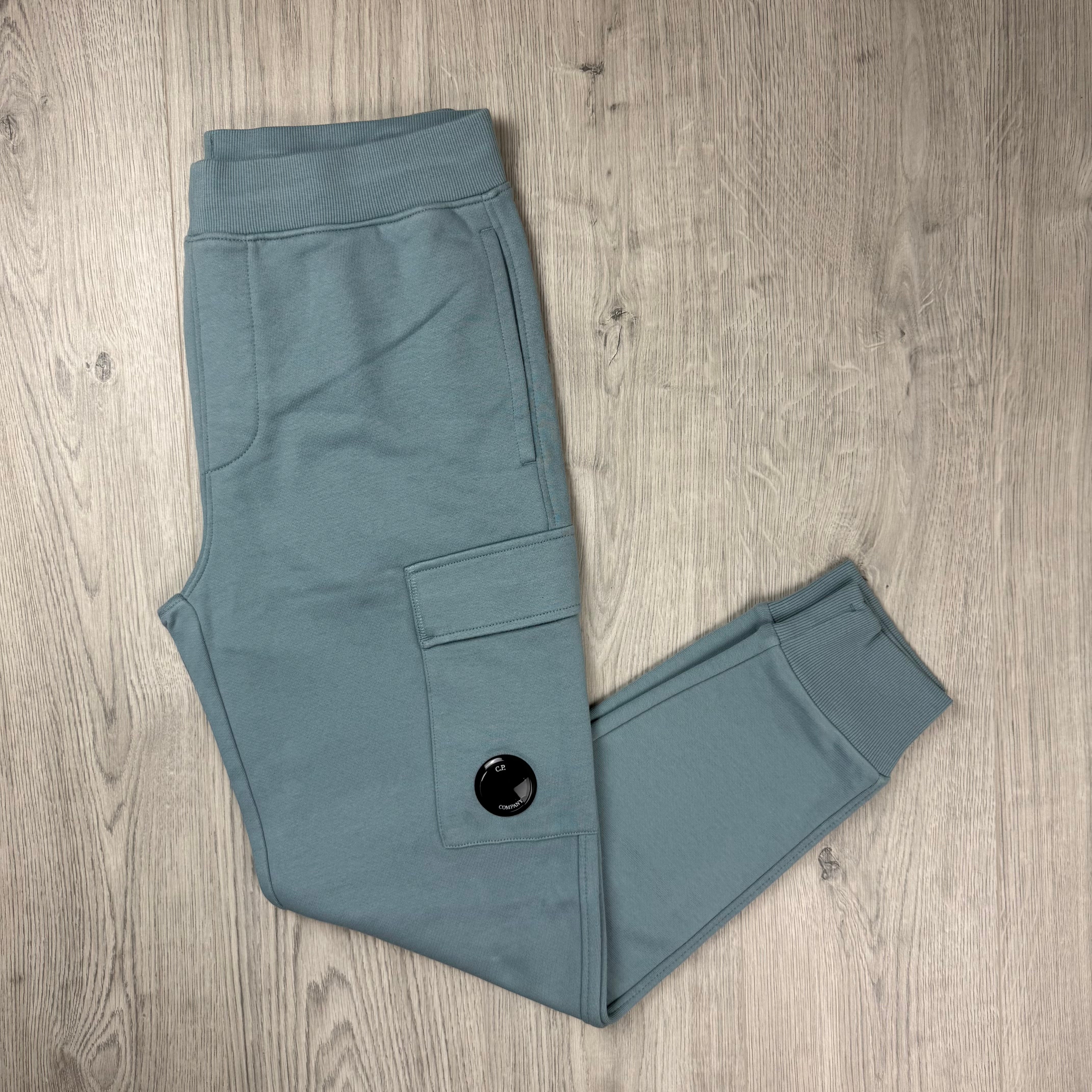 CP Company Raised Fleece Sweatpants - Silver Blue