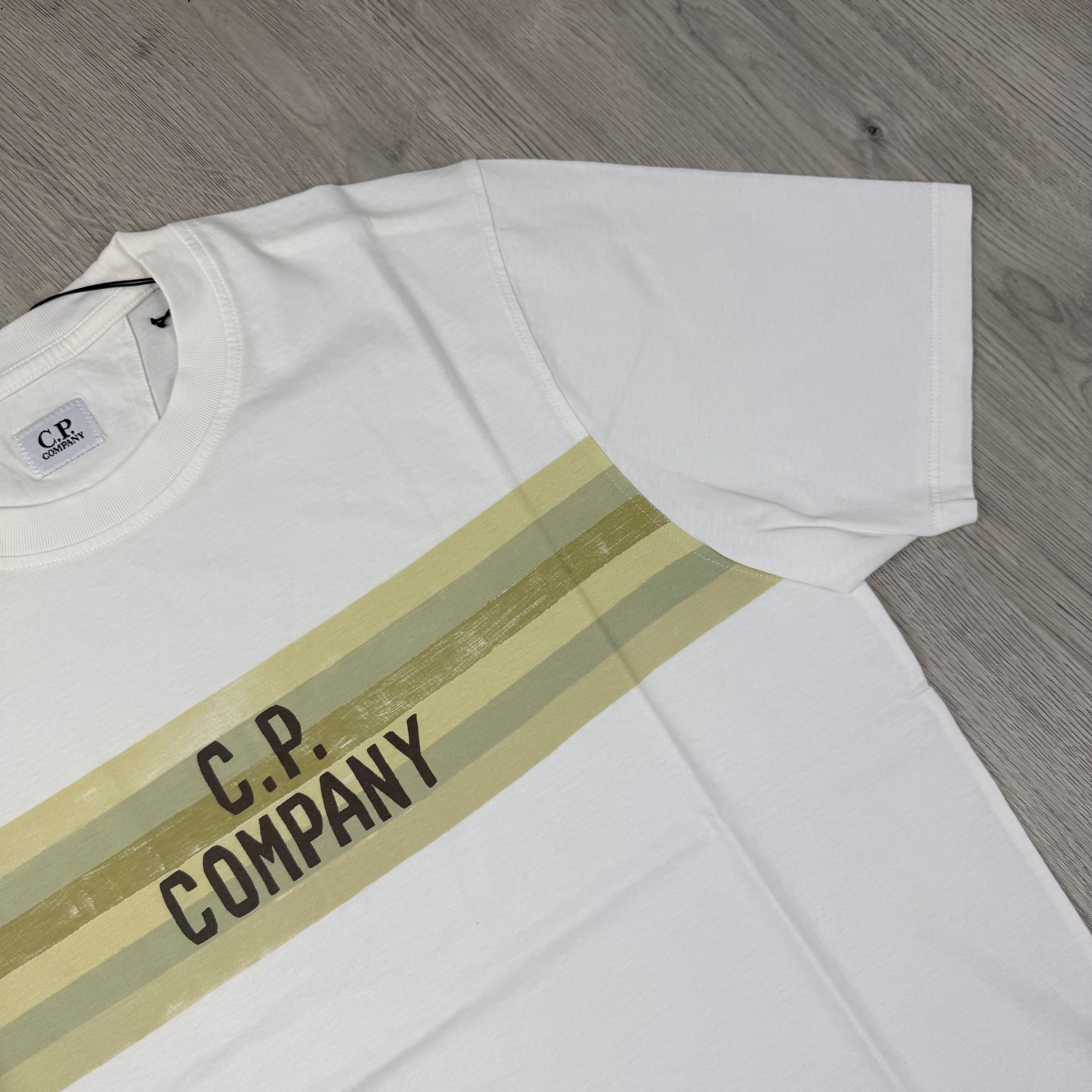 CP Company Striped T-Shirt - White