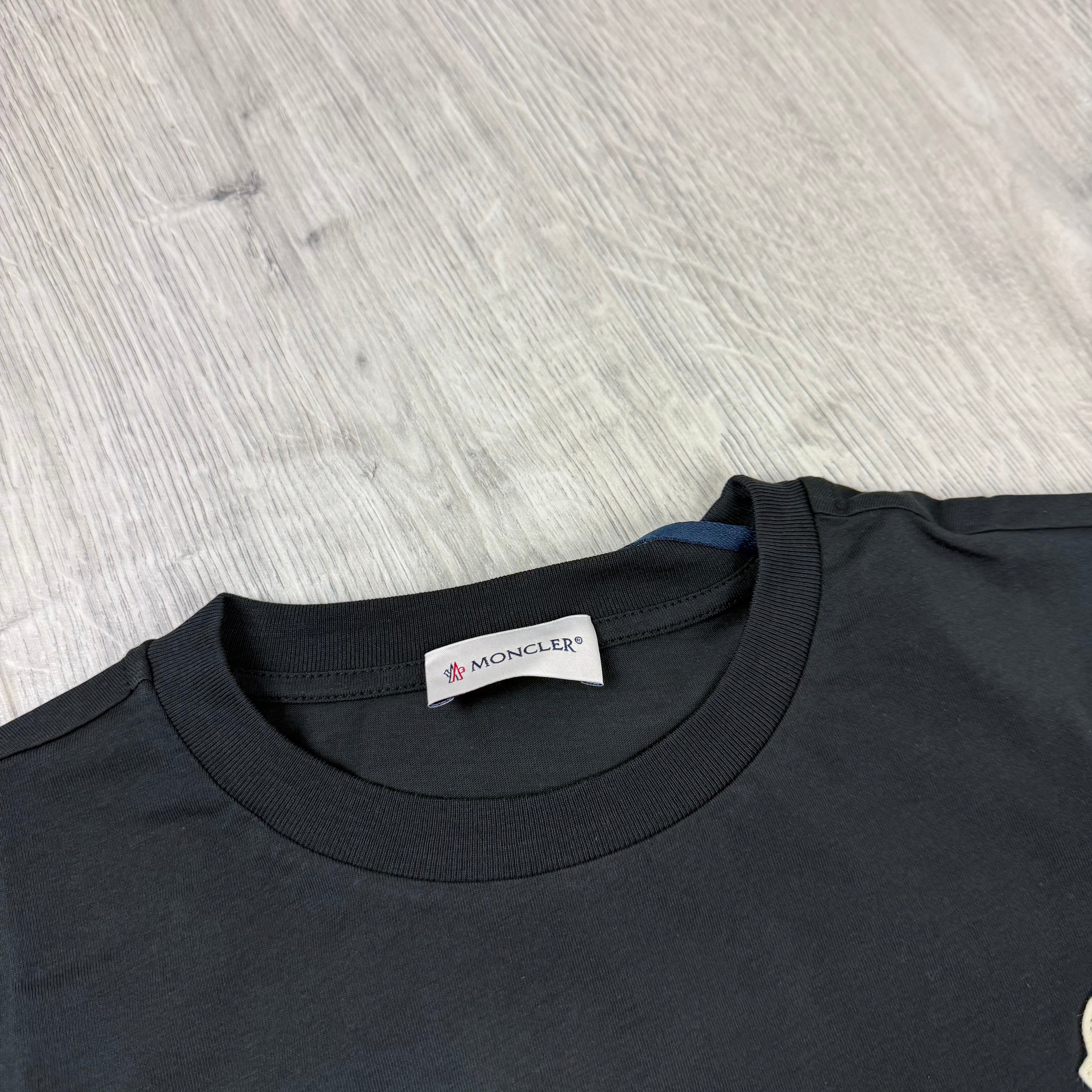 Moncler Junior Printed T-Shirt - Black