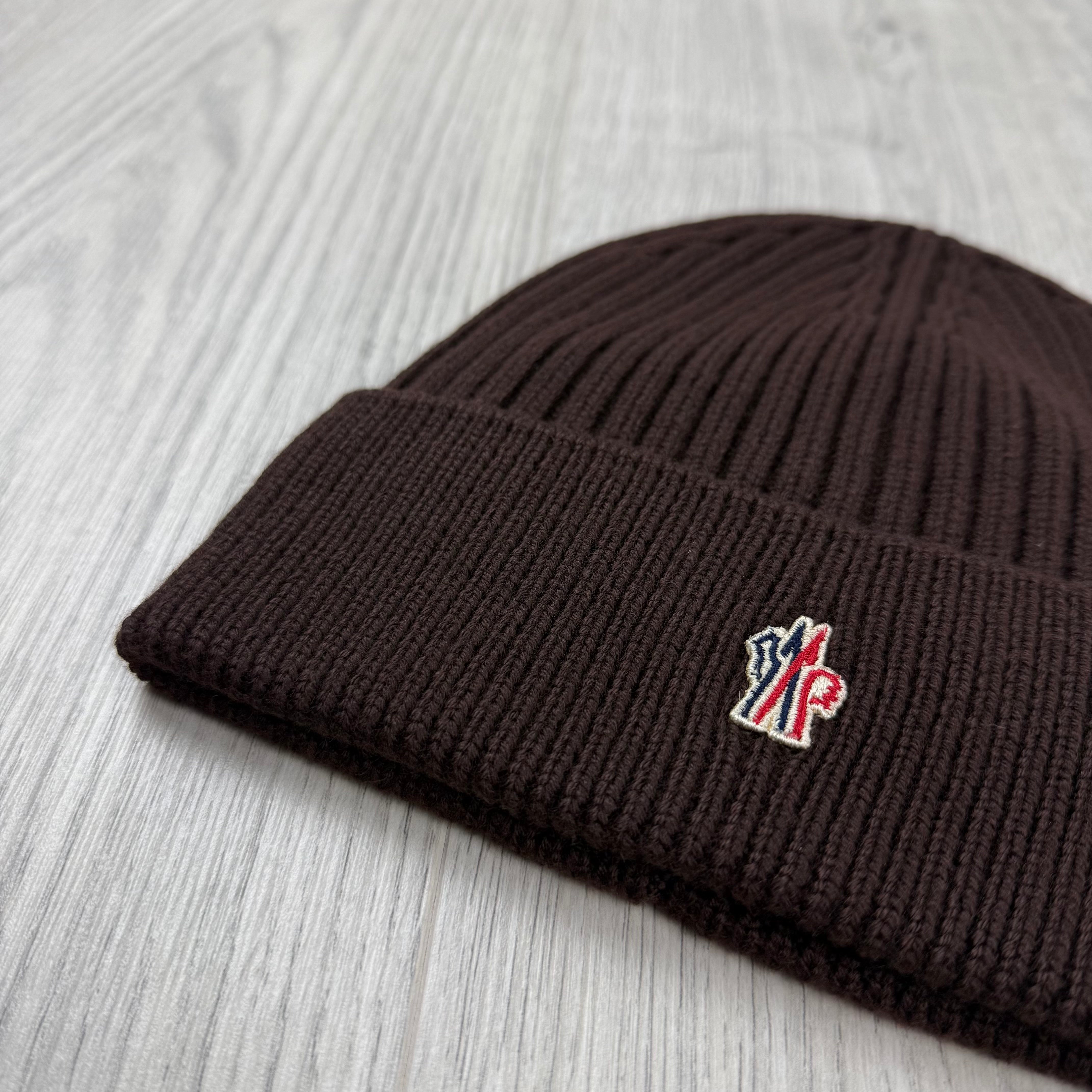 Moncler Grenoble Wool Beanie - Brown