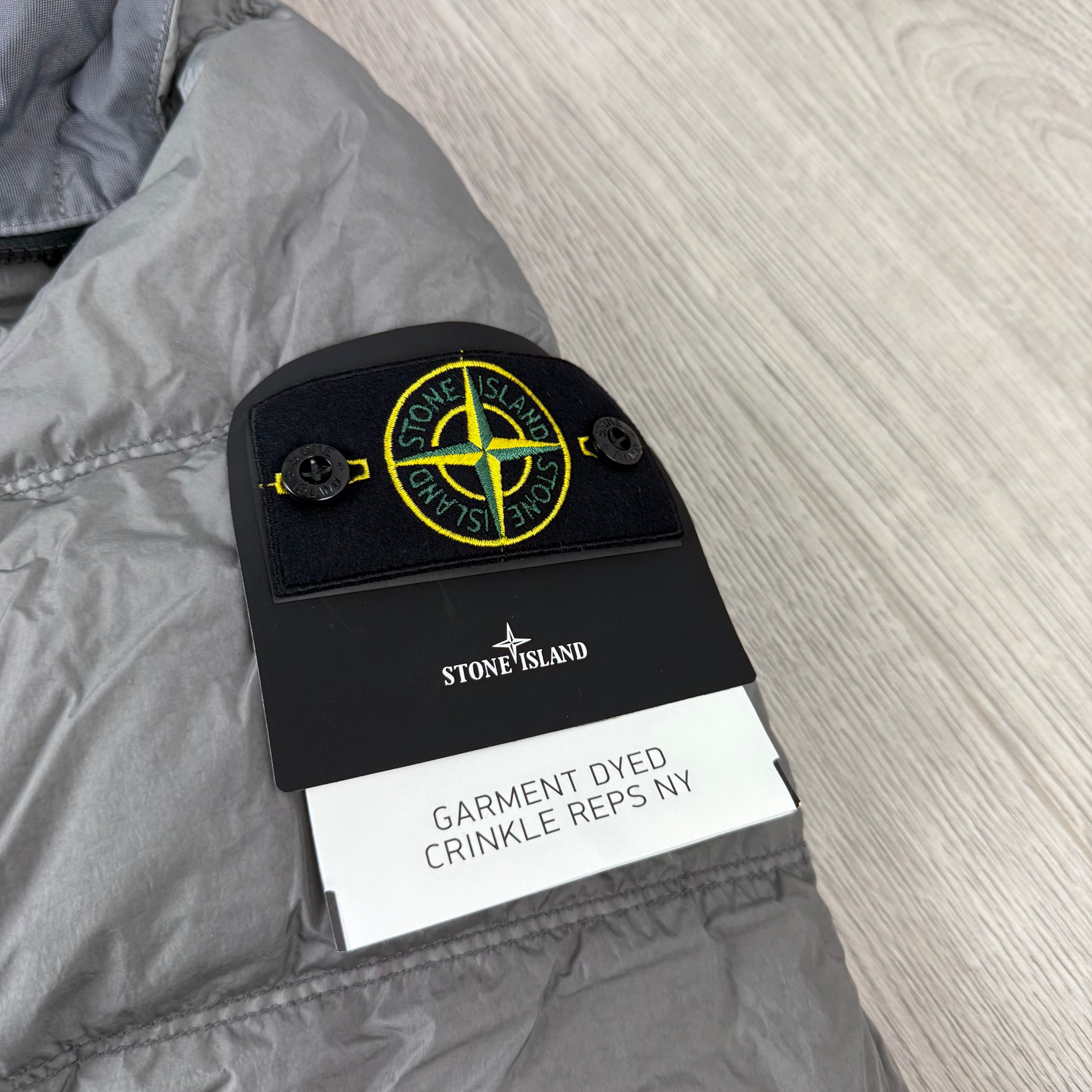 Stone Island Crinkle Reps Down Jacket - Cement