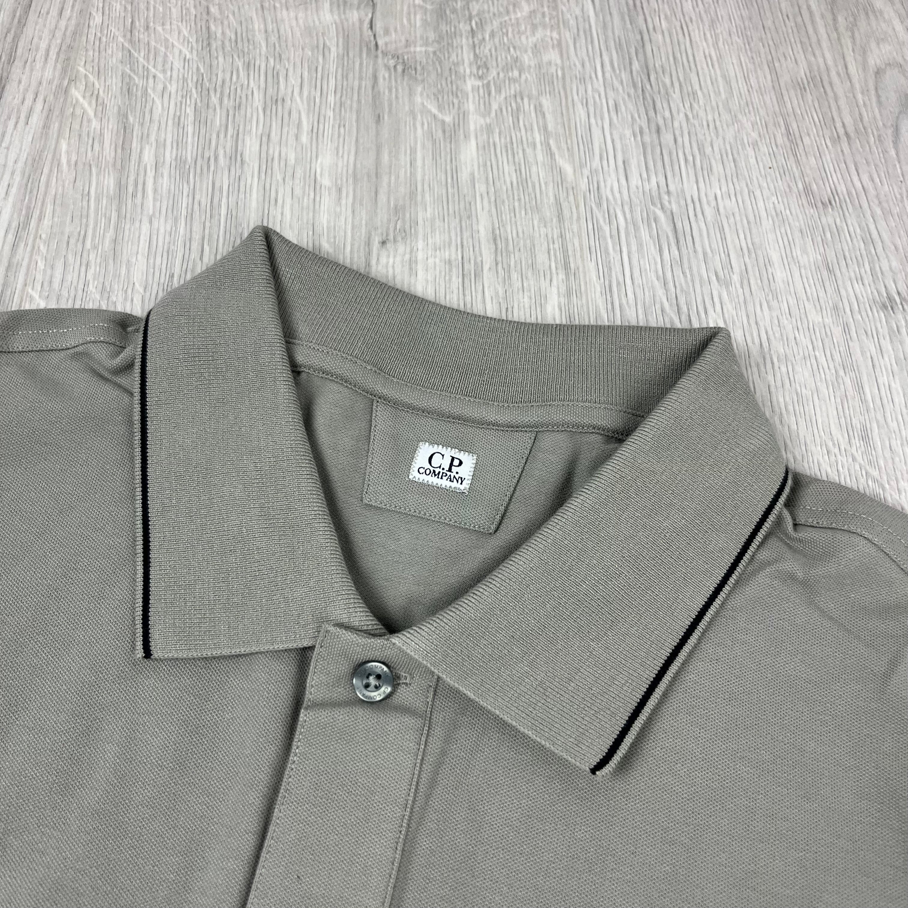 CP Company Piquet Polo Shirt - Fallen Rock