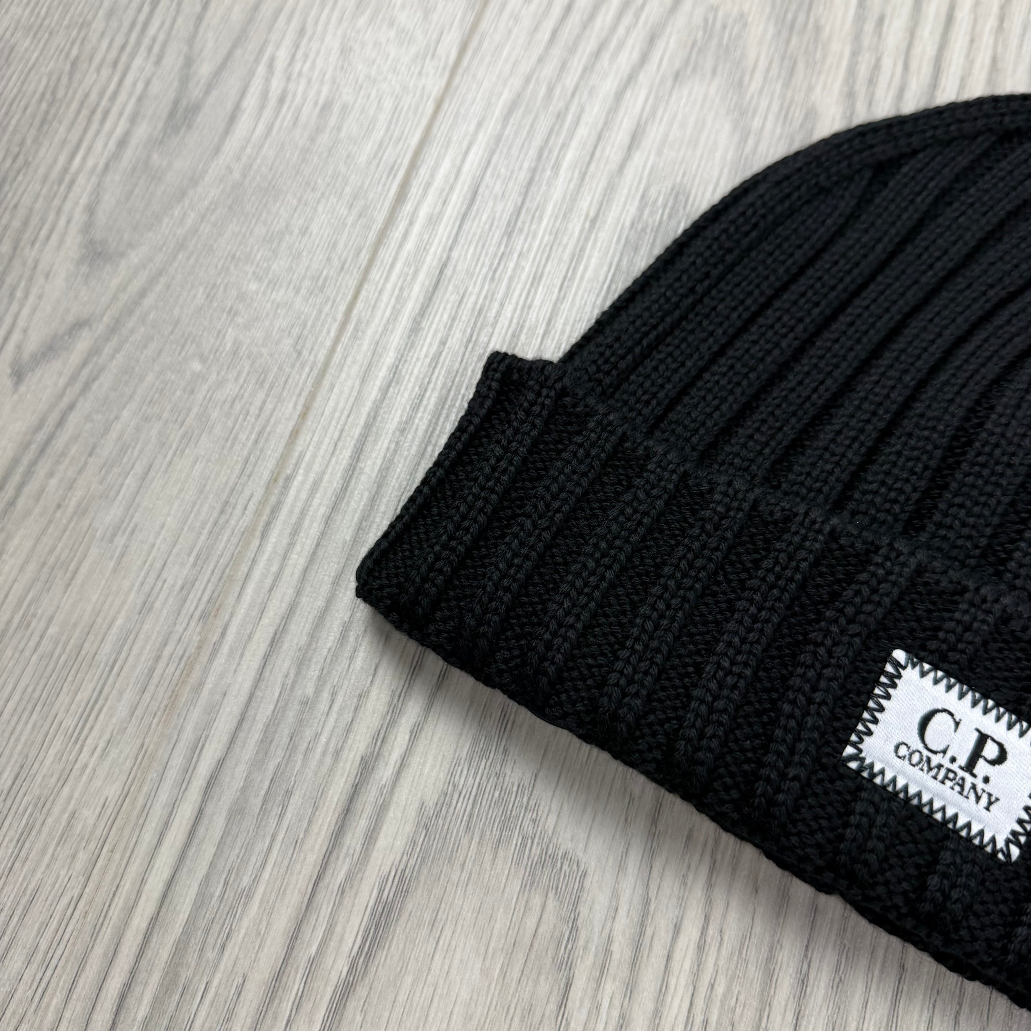 CP Company Patch Beanie - Black