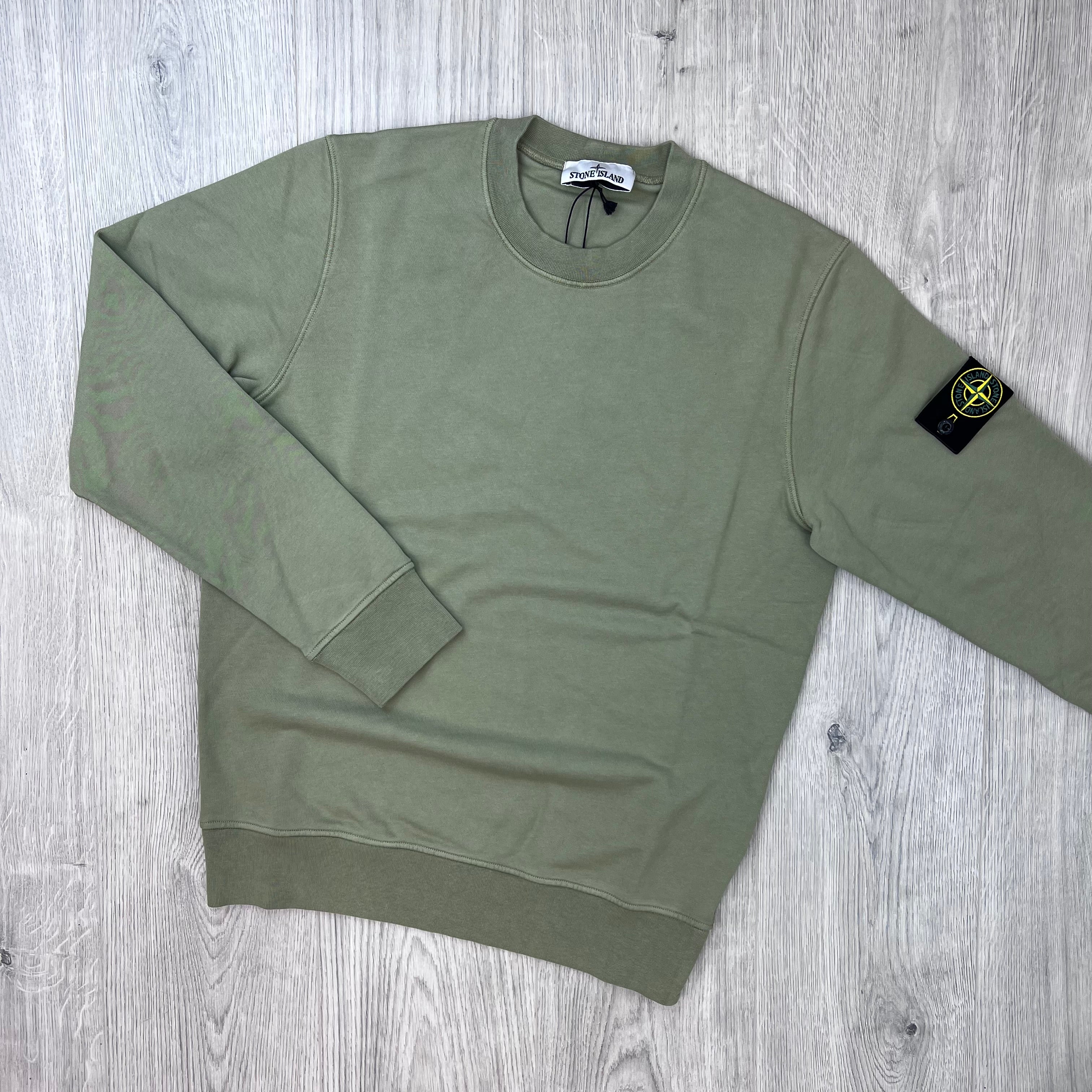 Stone Island Dyed Sweatshirt - Laurel Green