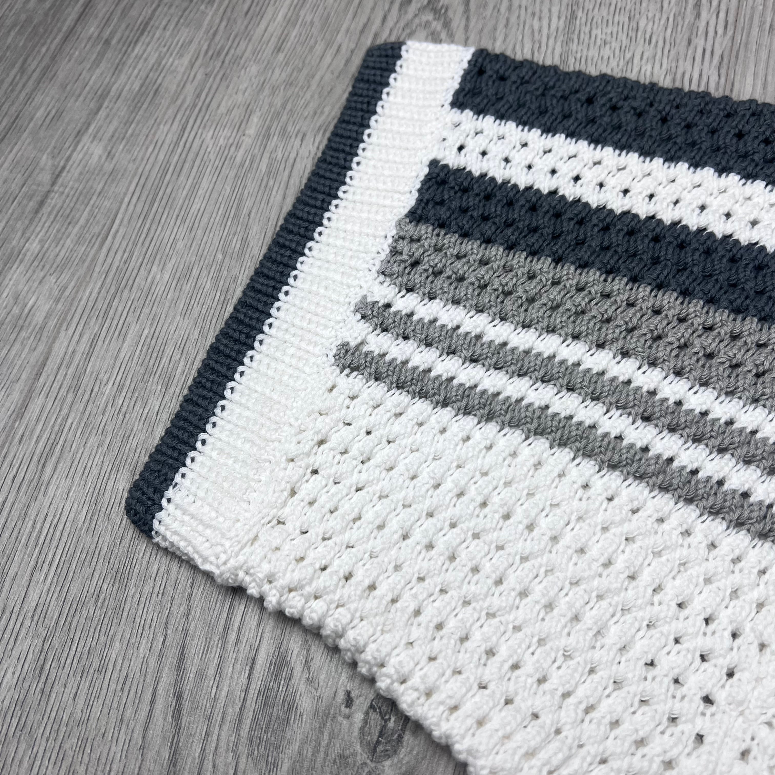 Casablanca Stripe Crochet Shirt - White