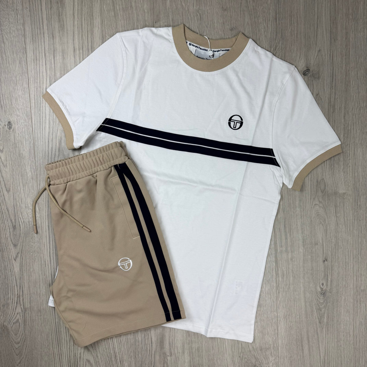 Sergio Tacchini 'Supermac' Set - White/Humus