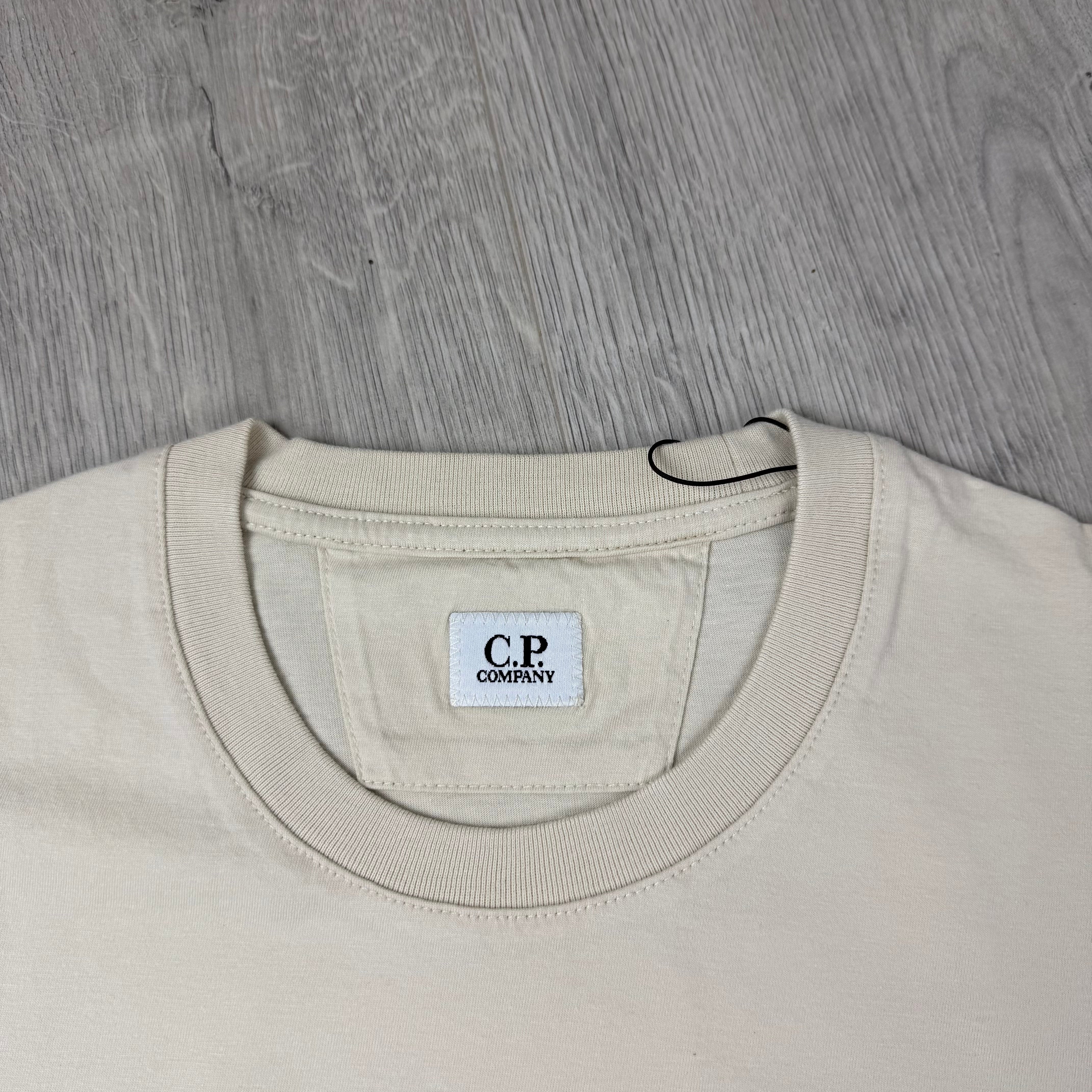 CP Company Faded Logo T-Shirt - Frozen Dew