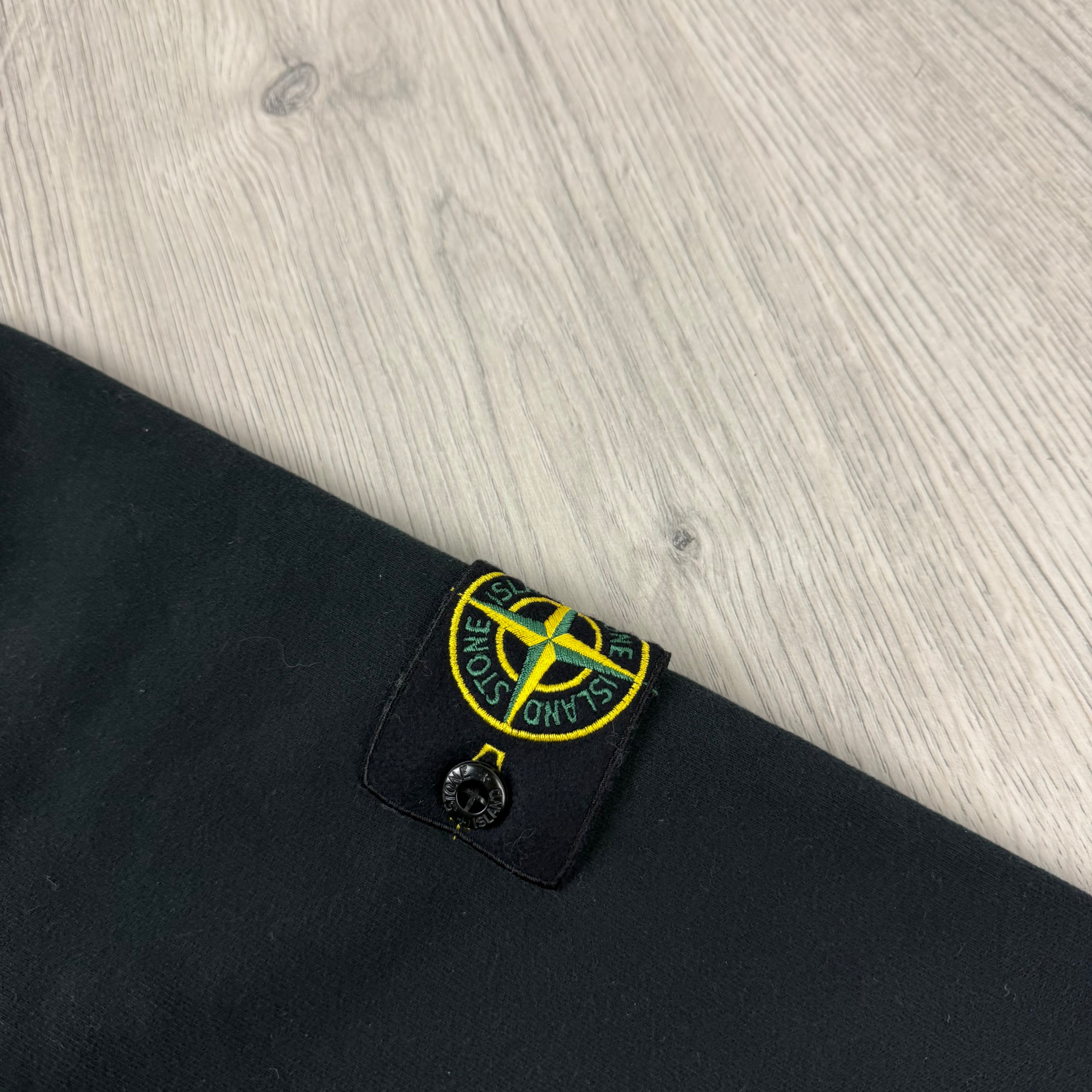 Stone Island Zip Hoodie - Black