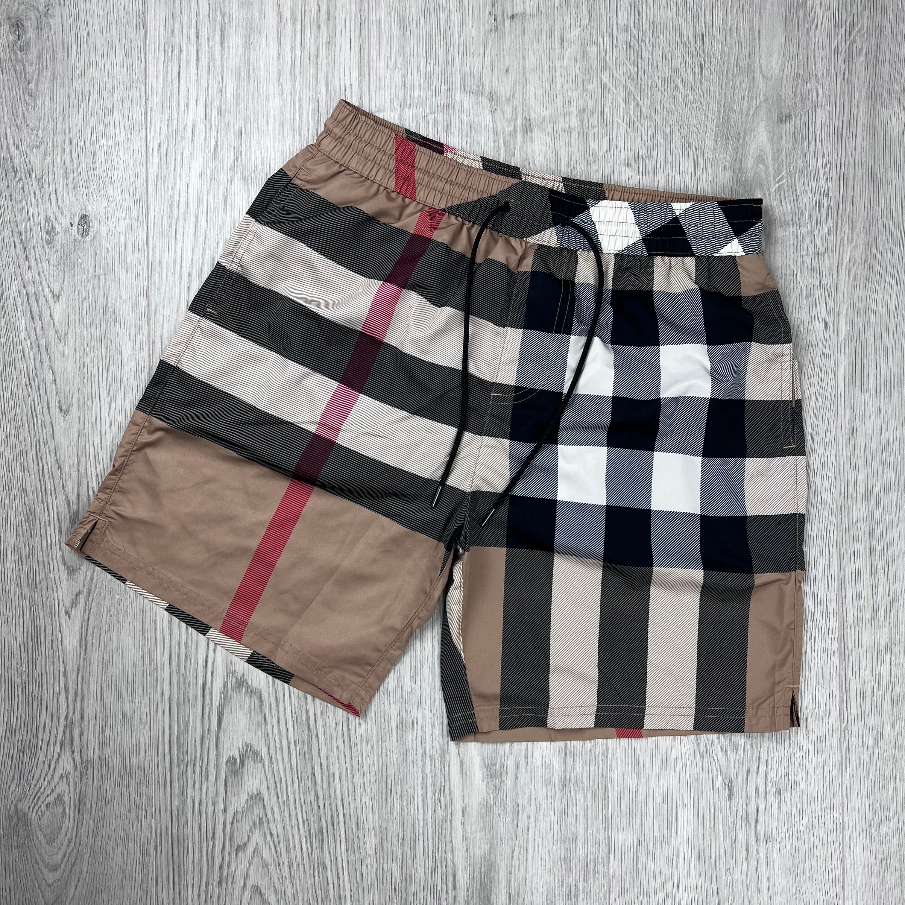 Burberry Check Swim Shorts - Beige